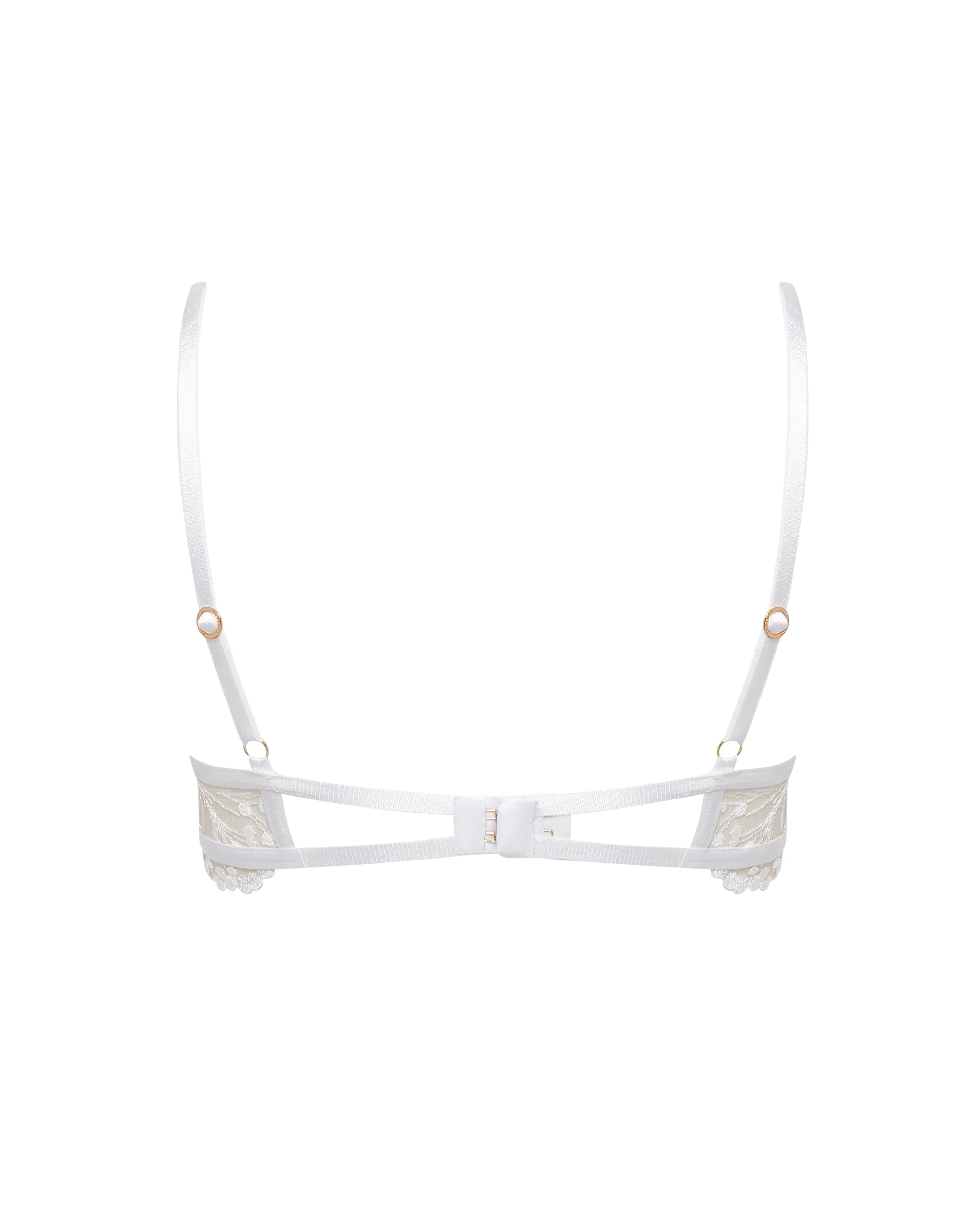 Marisa Embroidered Sheer Bra White