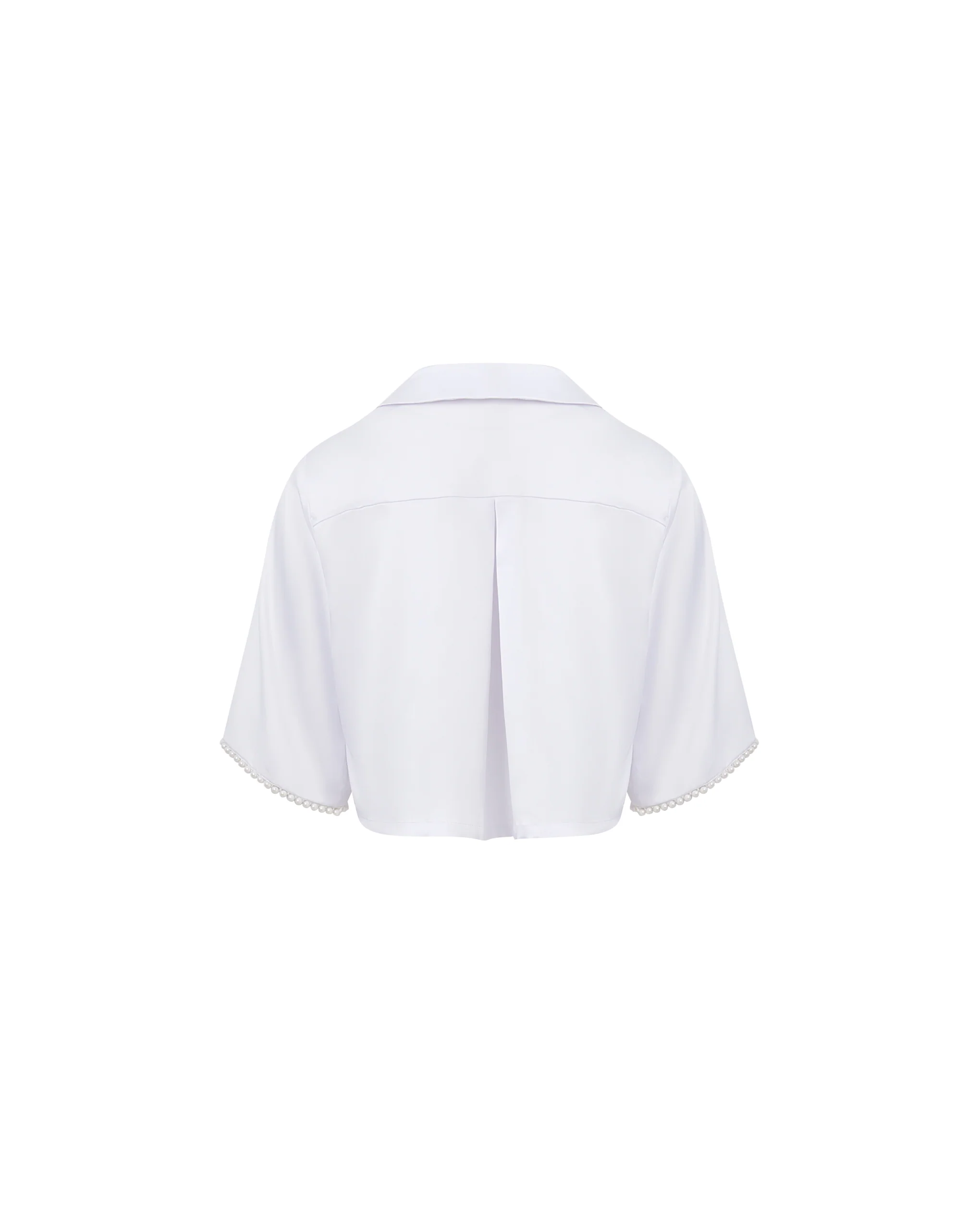 Pearl Luxury Satin Shirt White/Pearl