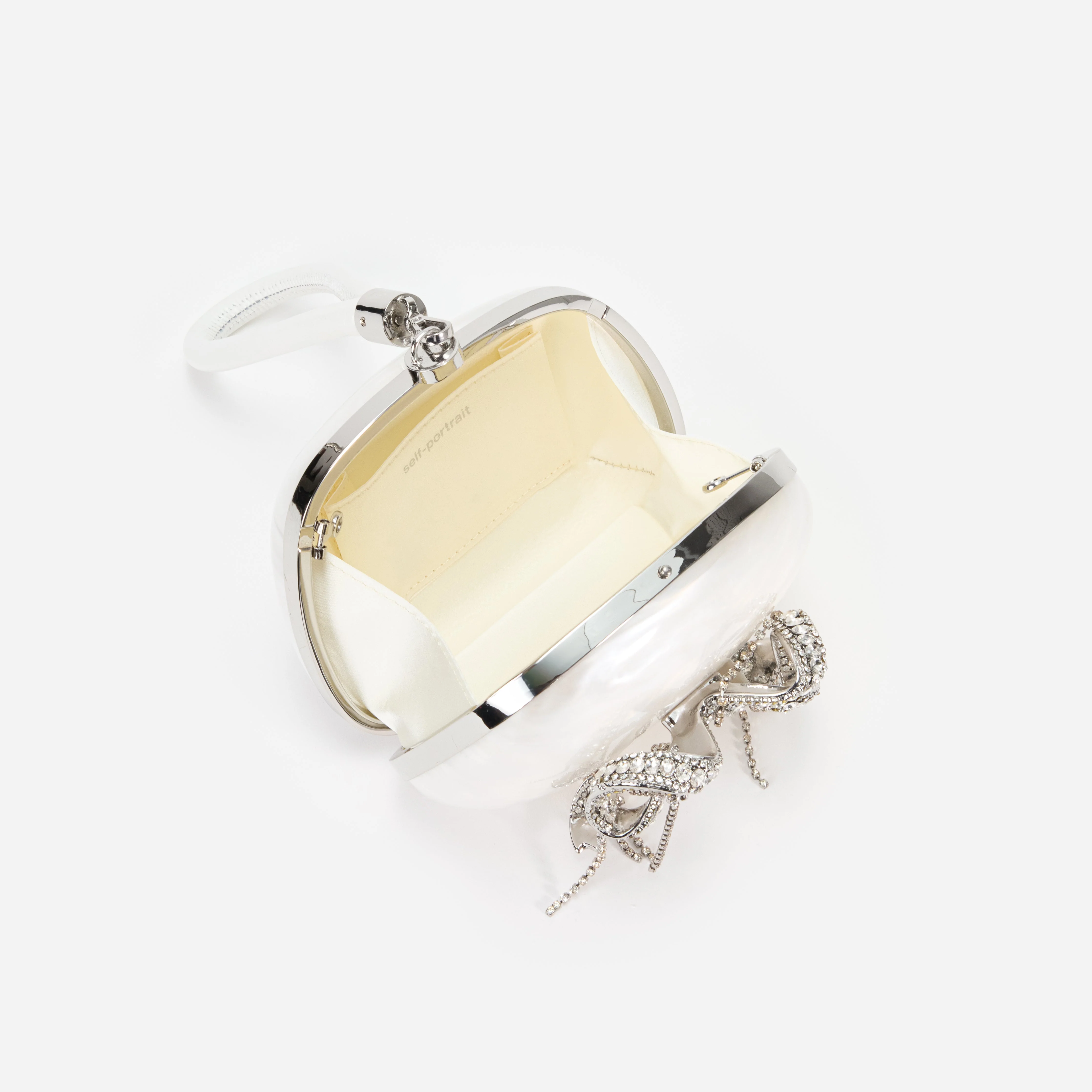 Pearl Top Handle Clutch Bag