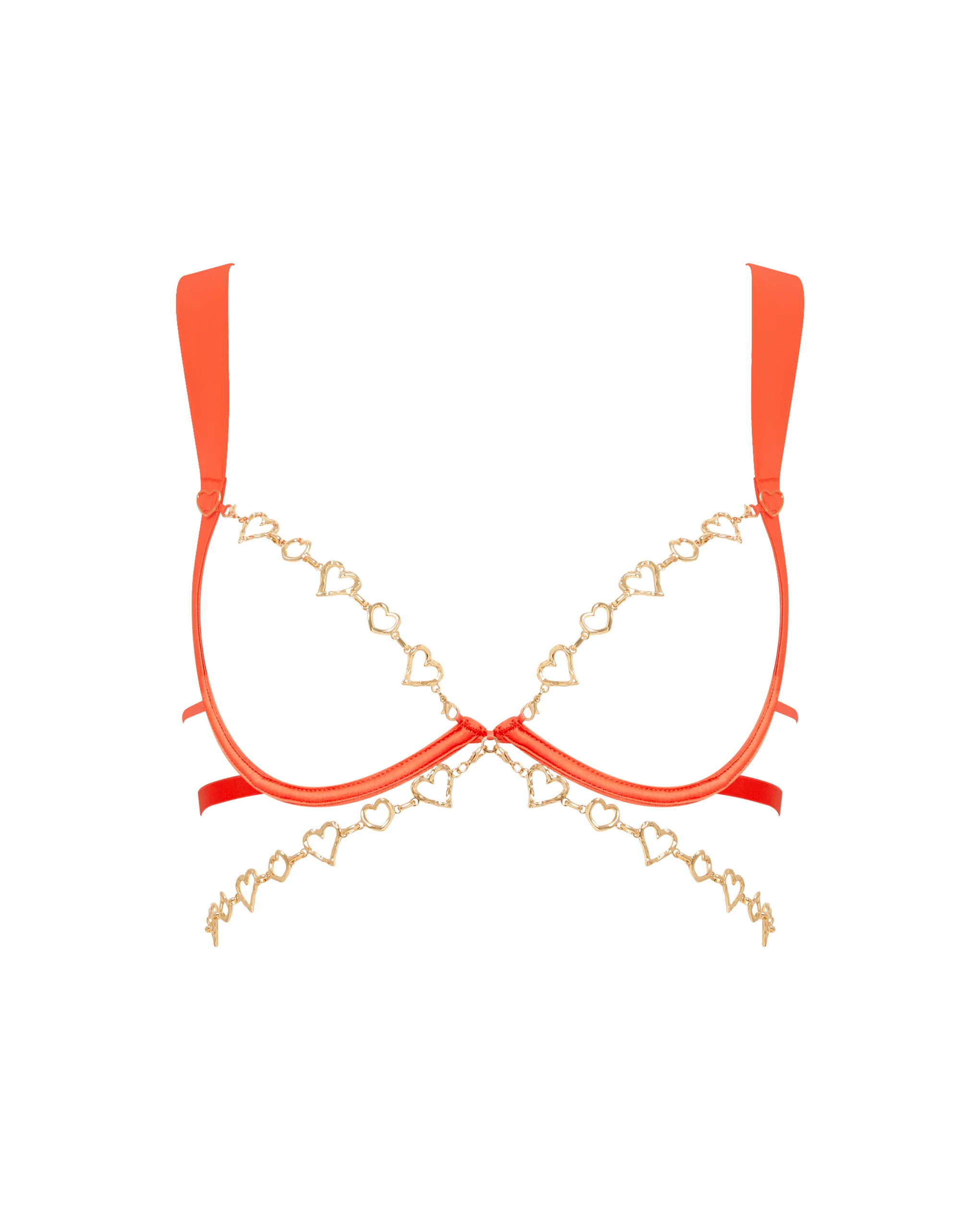 Phoenix Open Wired Bra Hot Coral/Gold