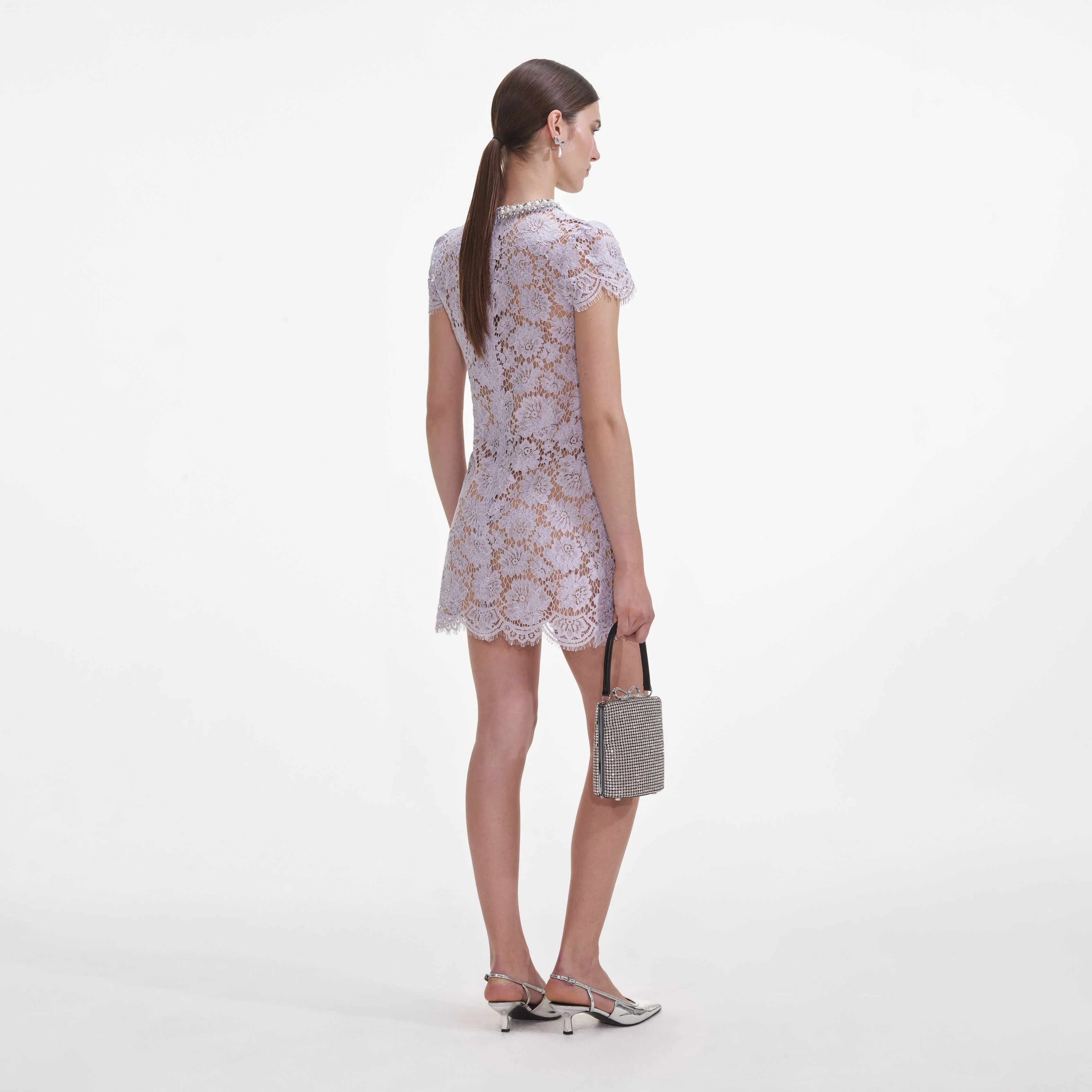 Lilac Lace Mini Dress