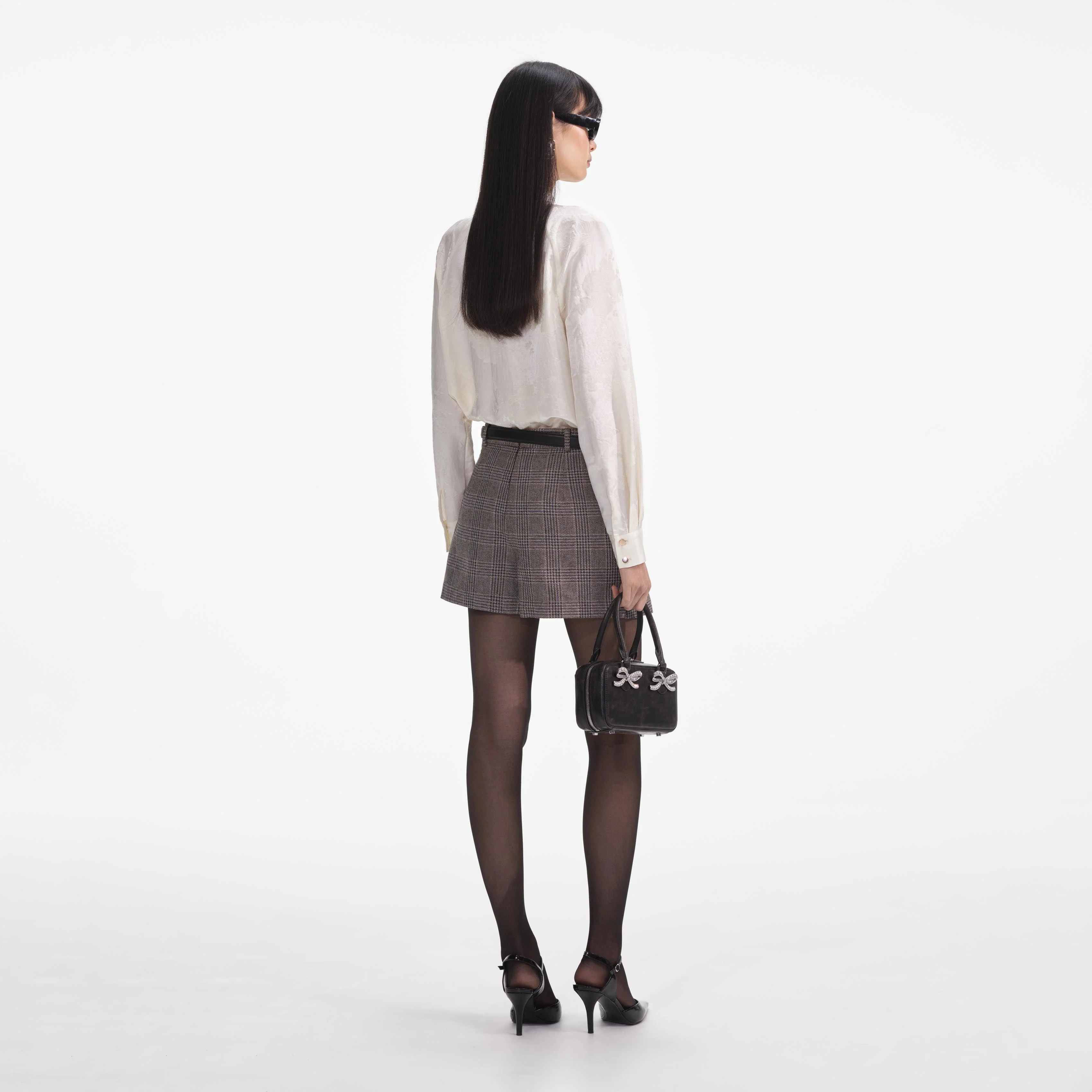 Cream Jacquard Blouse