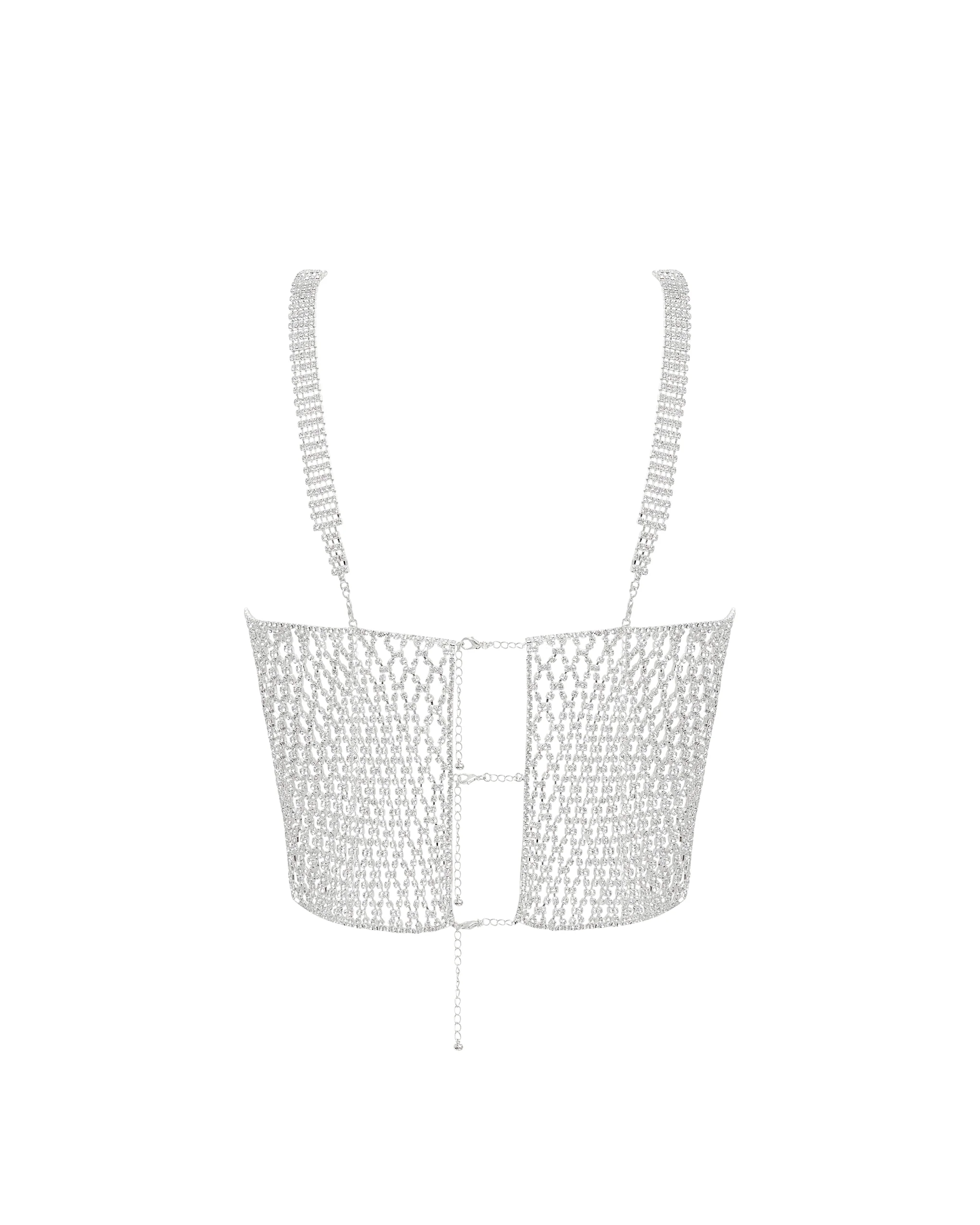 Elsa Diamond Lattice Cami Silver/Clear
