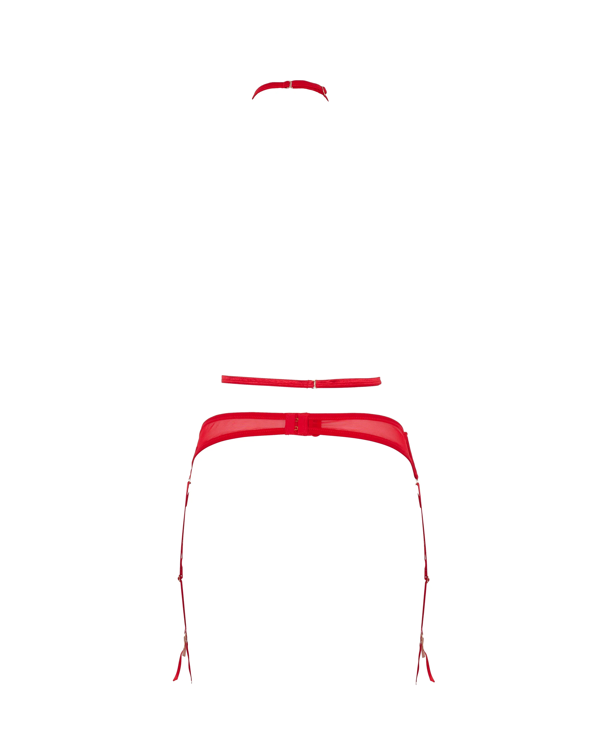 Enya Suspender Harness with detachable harness Red