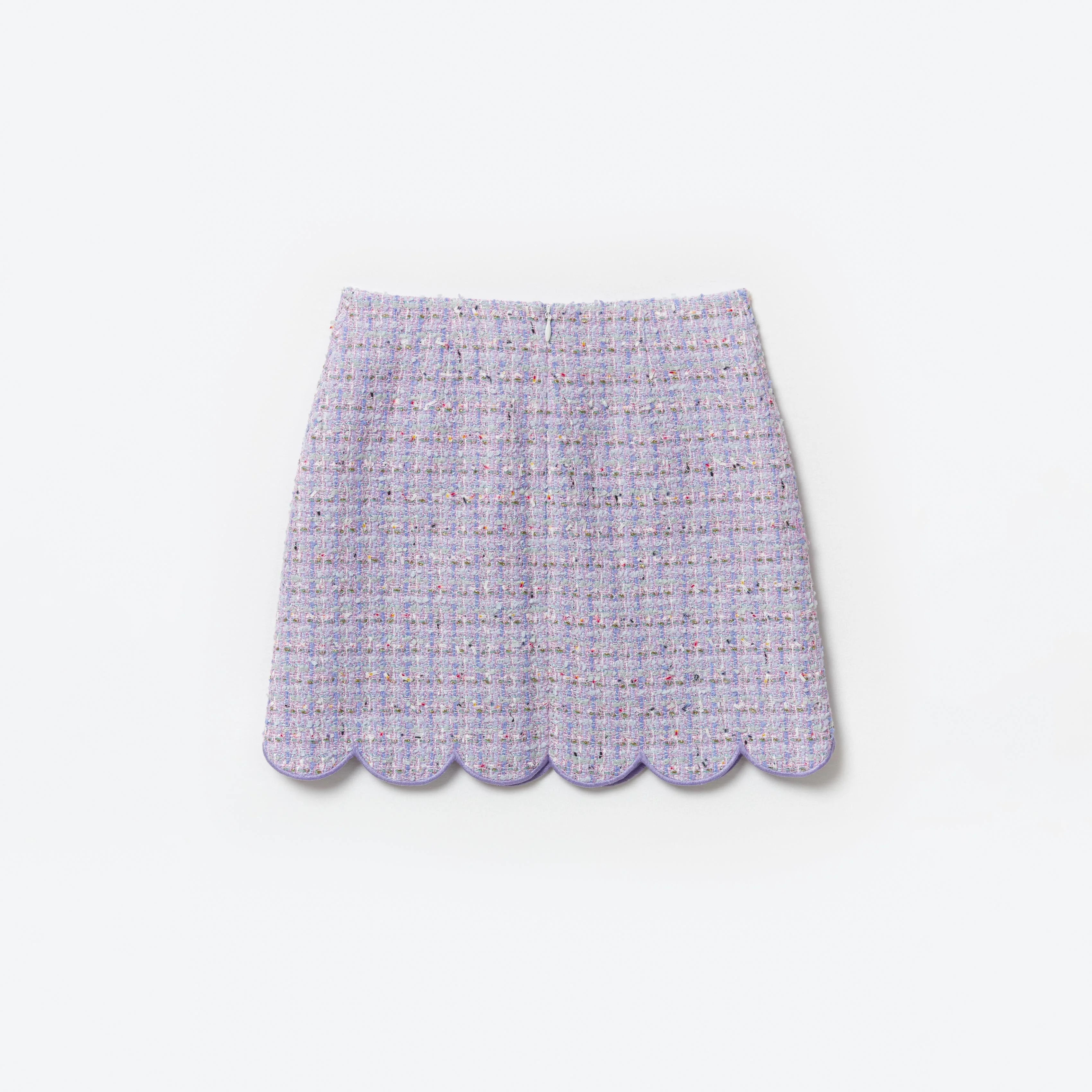 Lilac Boucle Mini Skirt