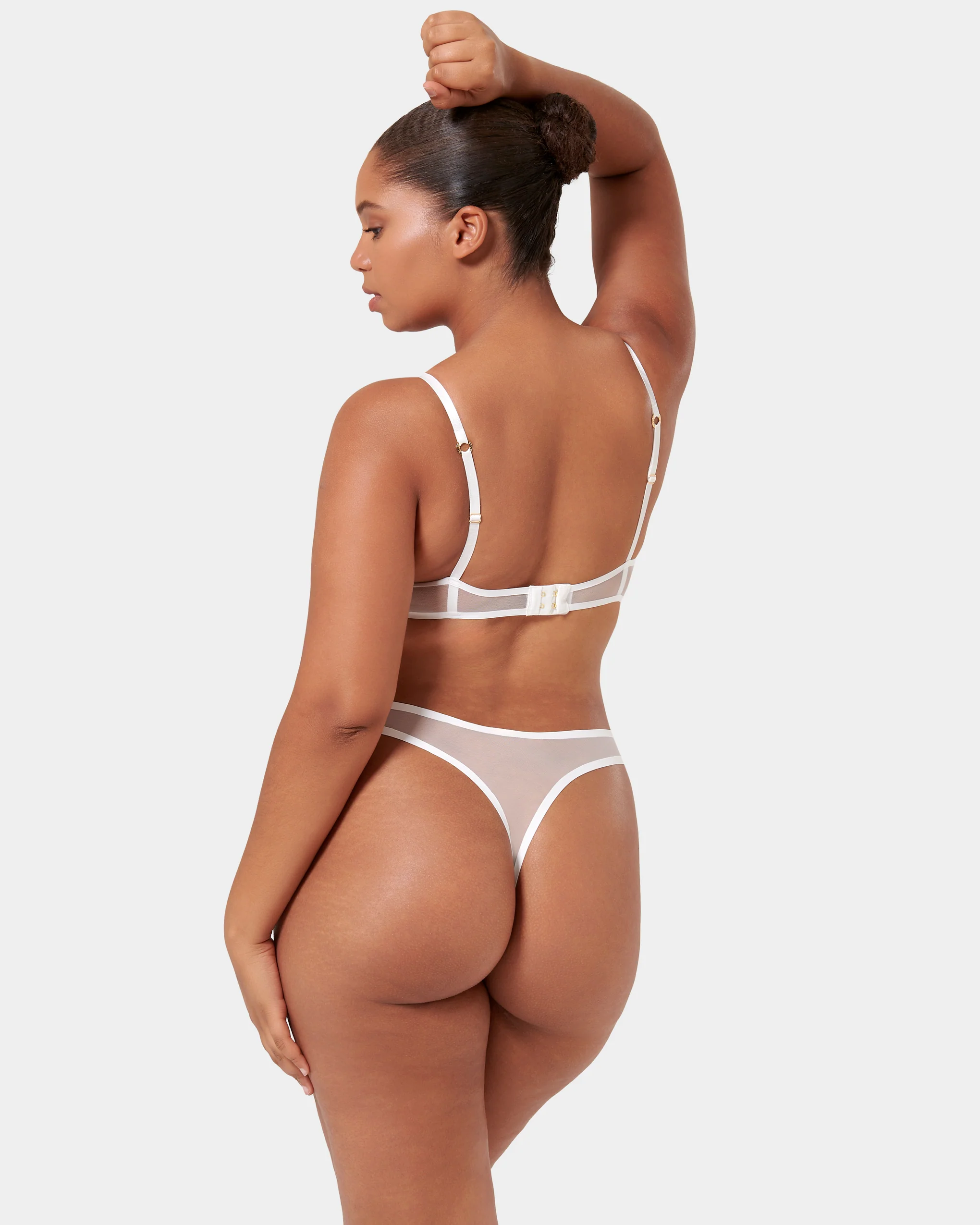 Naomi High-Waist Thong White