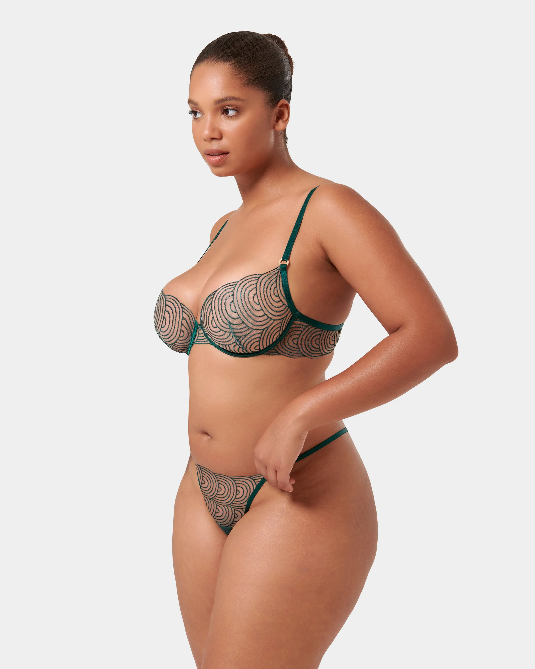 Set: Aster Botanical Garden Green/Sheer