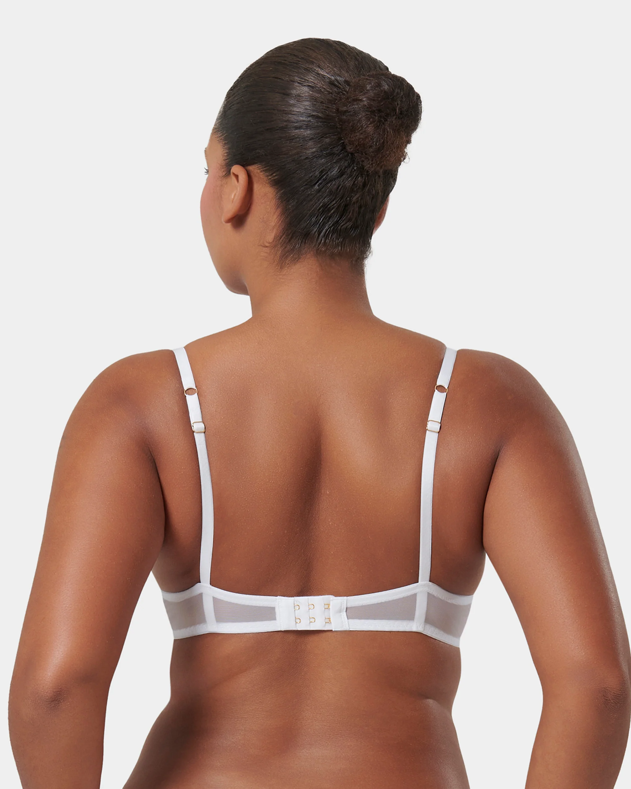 Marseille Embroidered Sheer Bra White