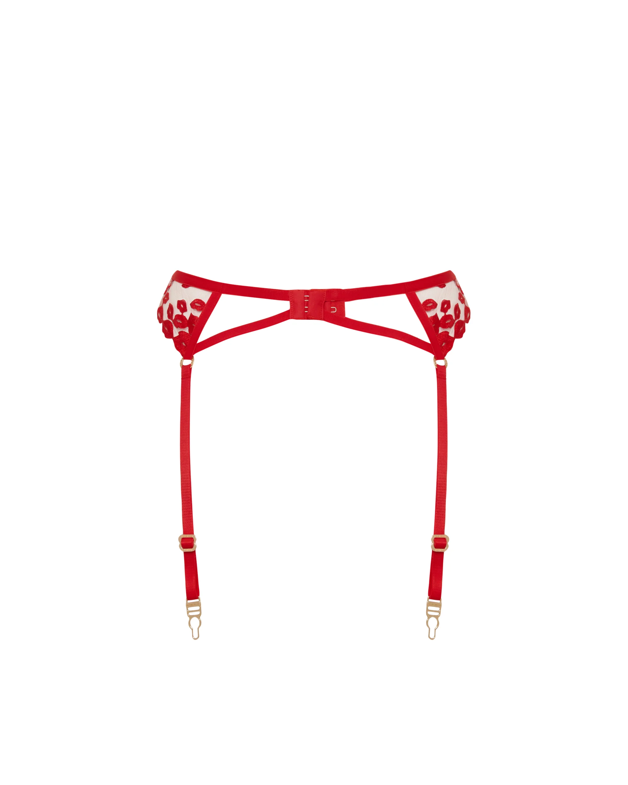Marian Suspender Red/Sheer