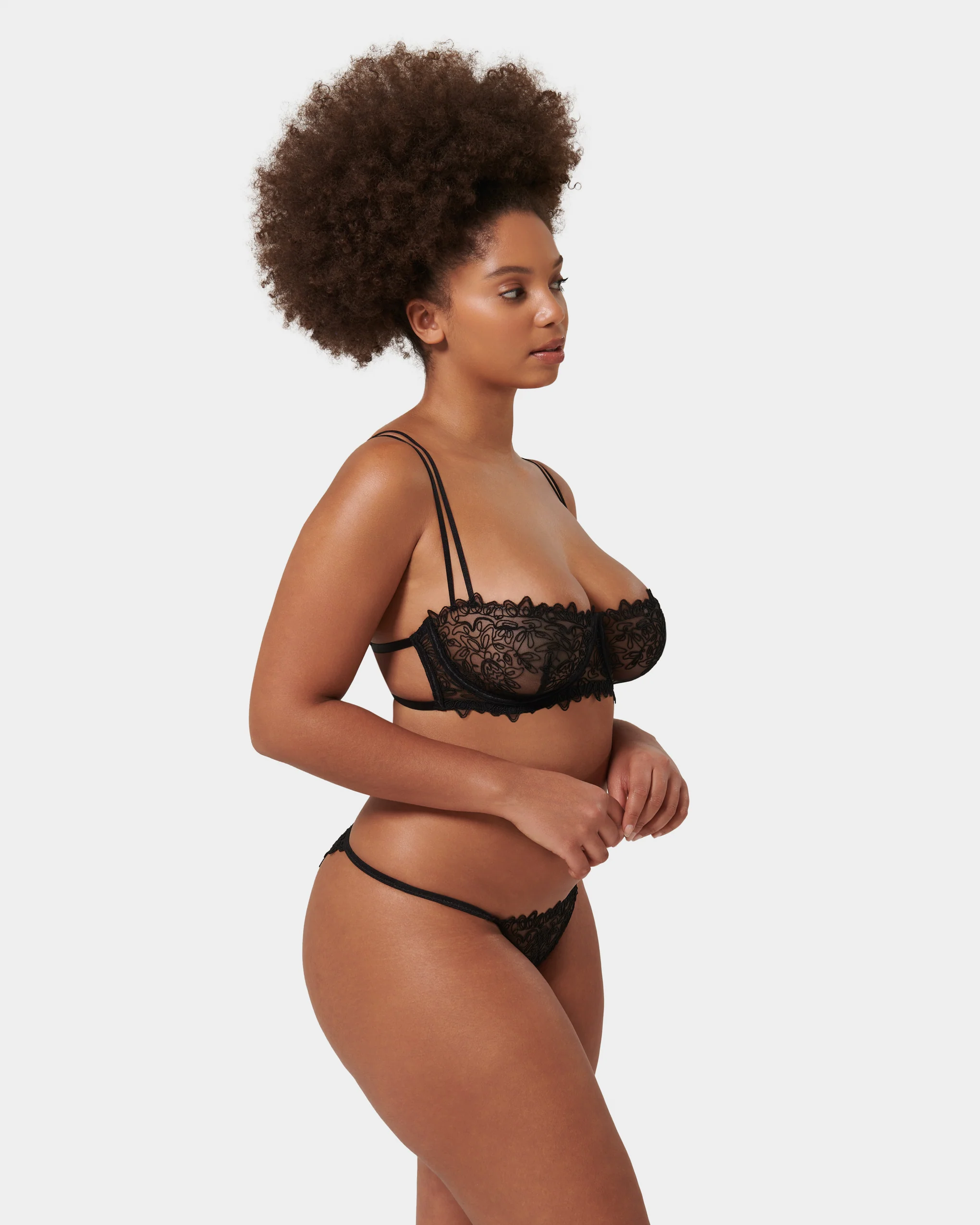 Audrey Balcony Bra Black