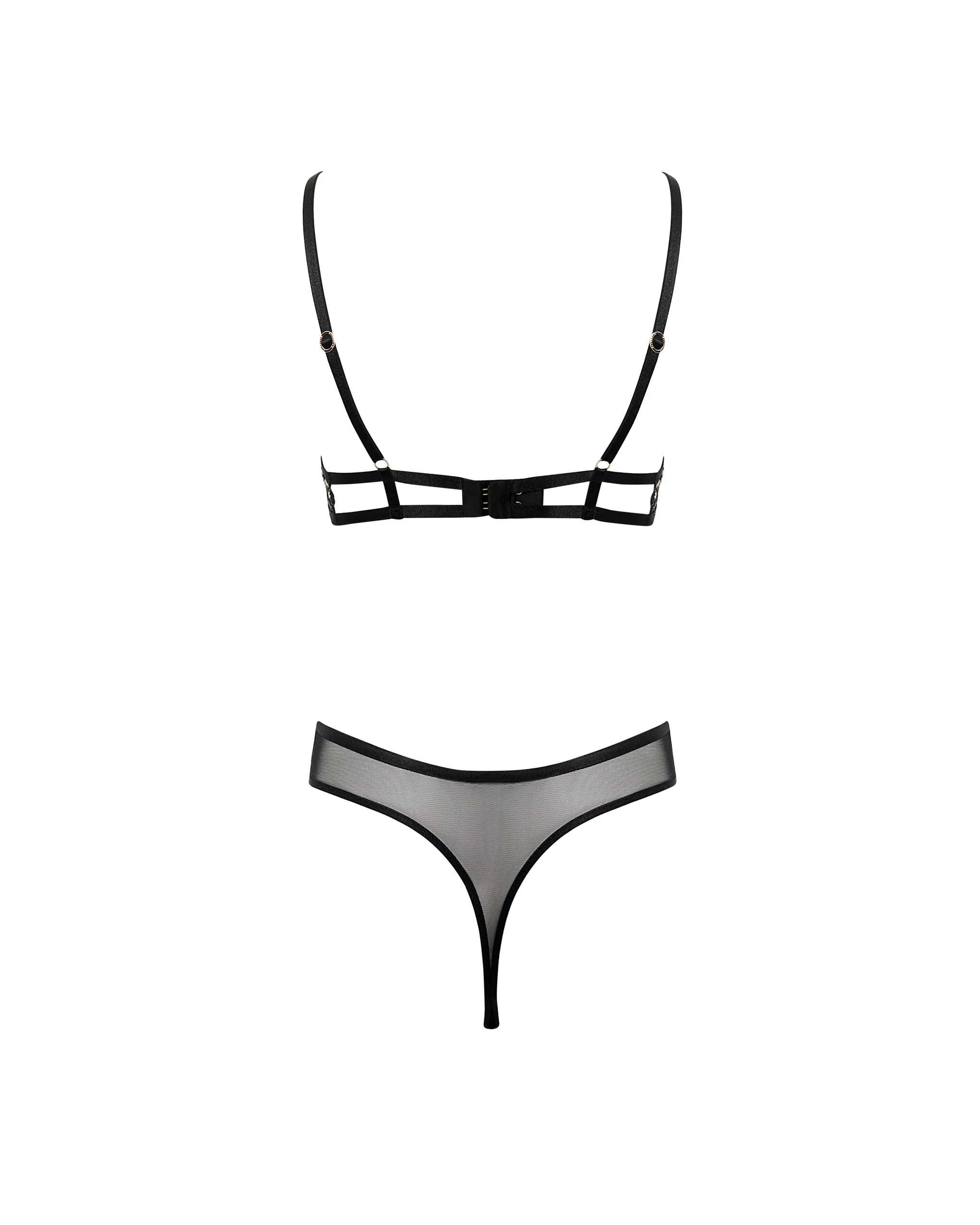 Marisa Wired Bodysuit Black/Sheer