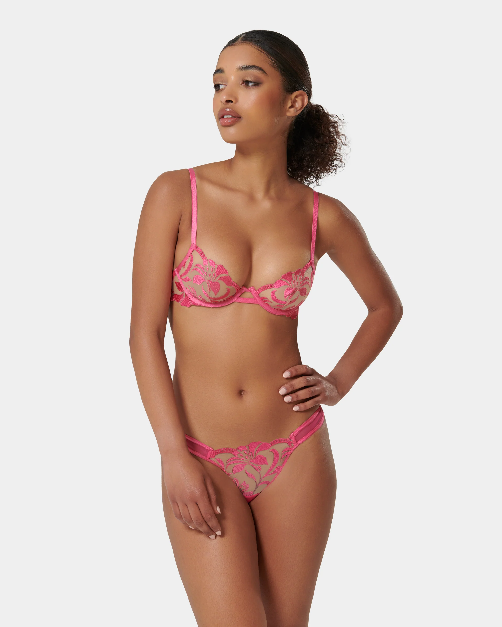 Leonora Brief Fuchsia Pink/Sheer