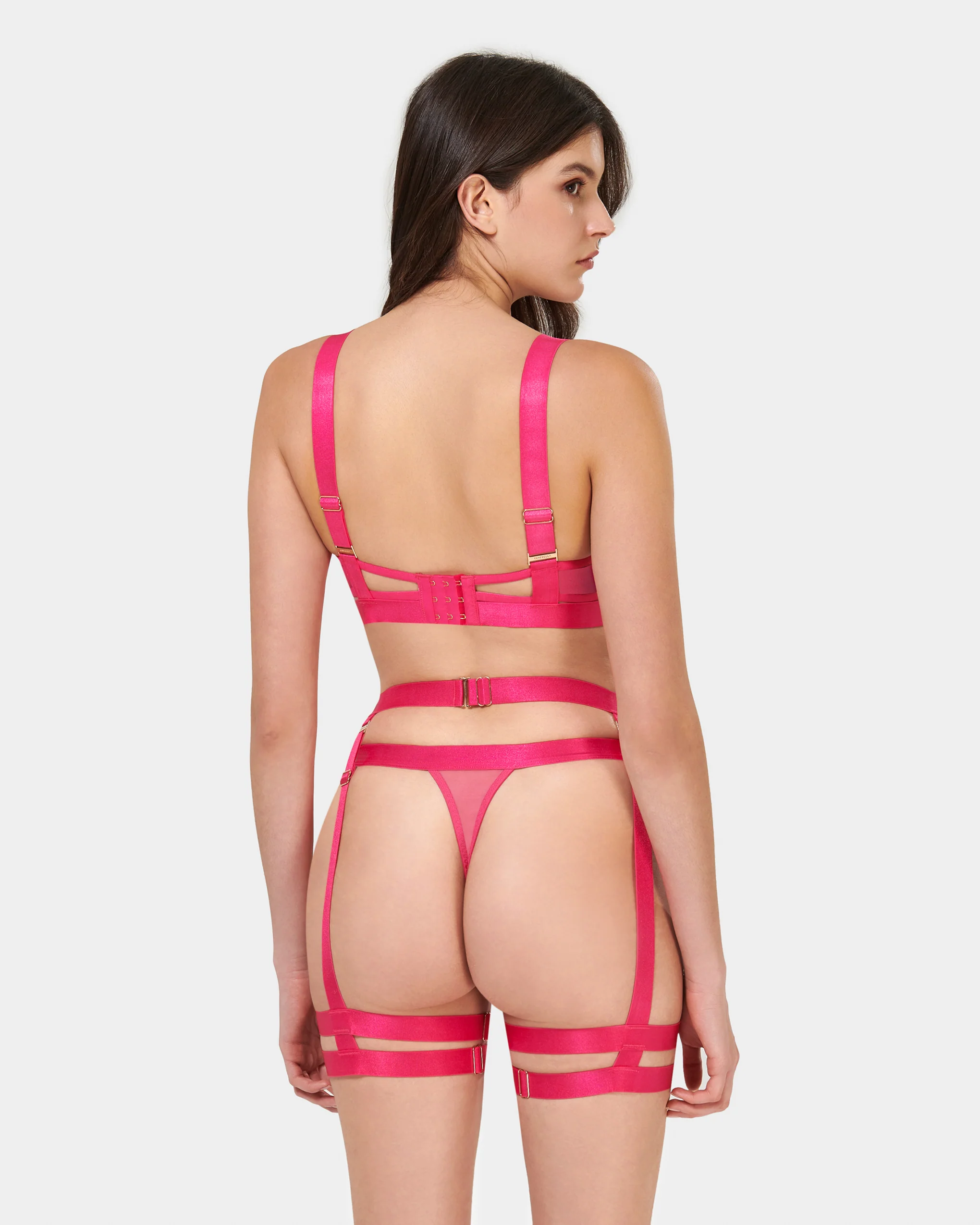 Trinity Thigh Harness Fuchsia Pink