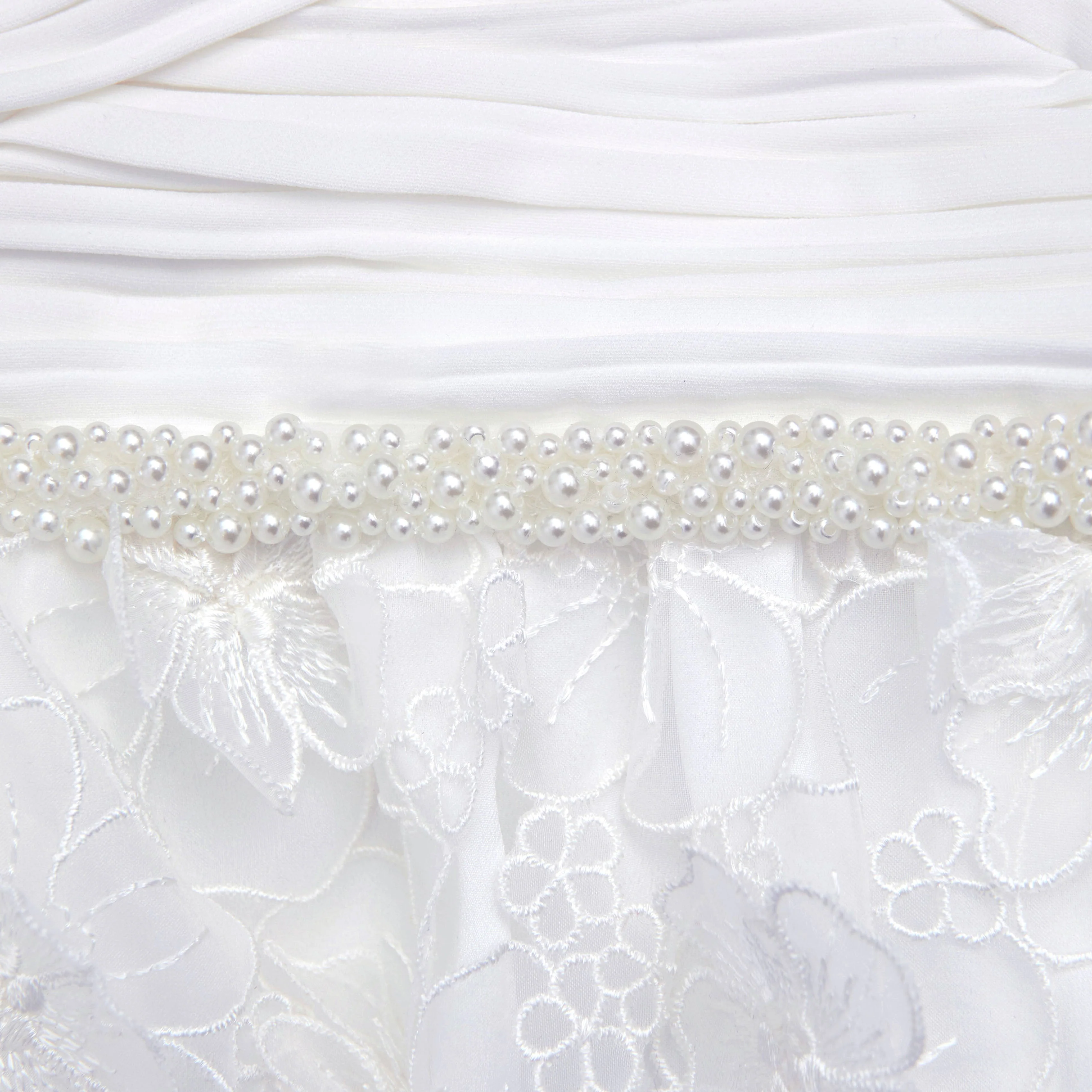 White Organza Bow Mini Dress