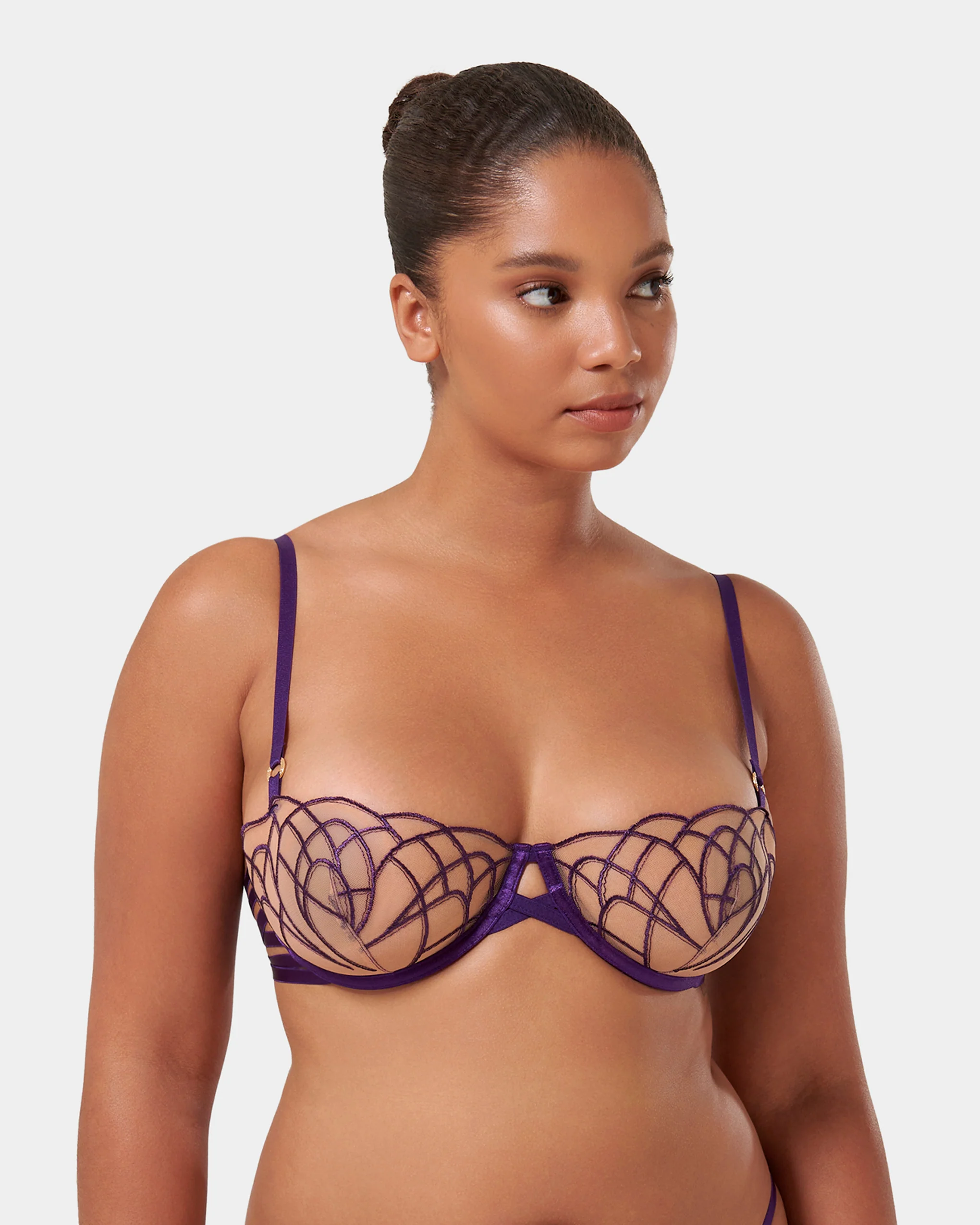 Beatrix Wired Bra Acai Purple/Sheer