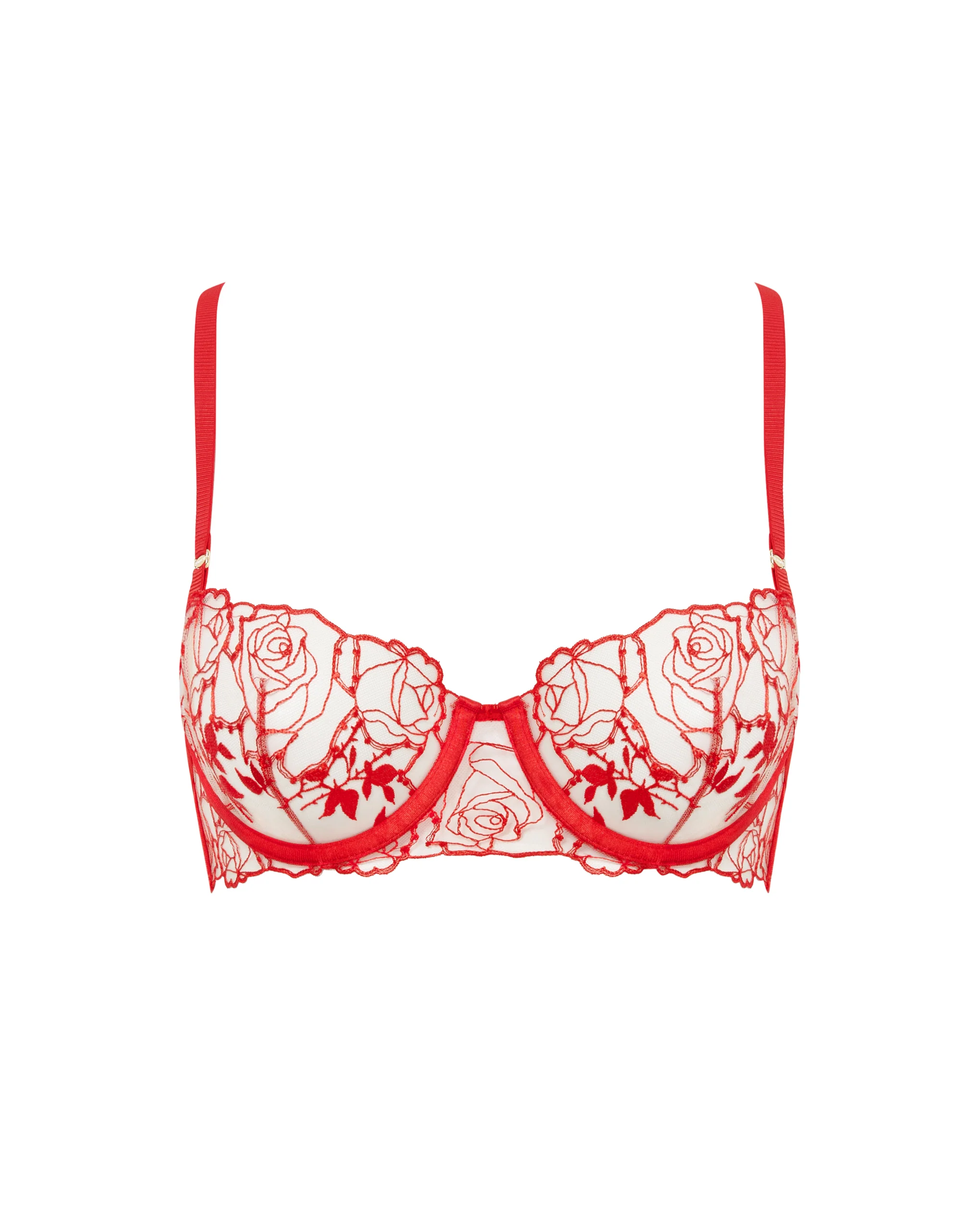 Rosalie Wired Bra Red/Sheer