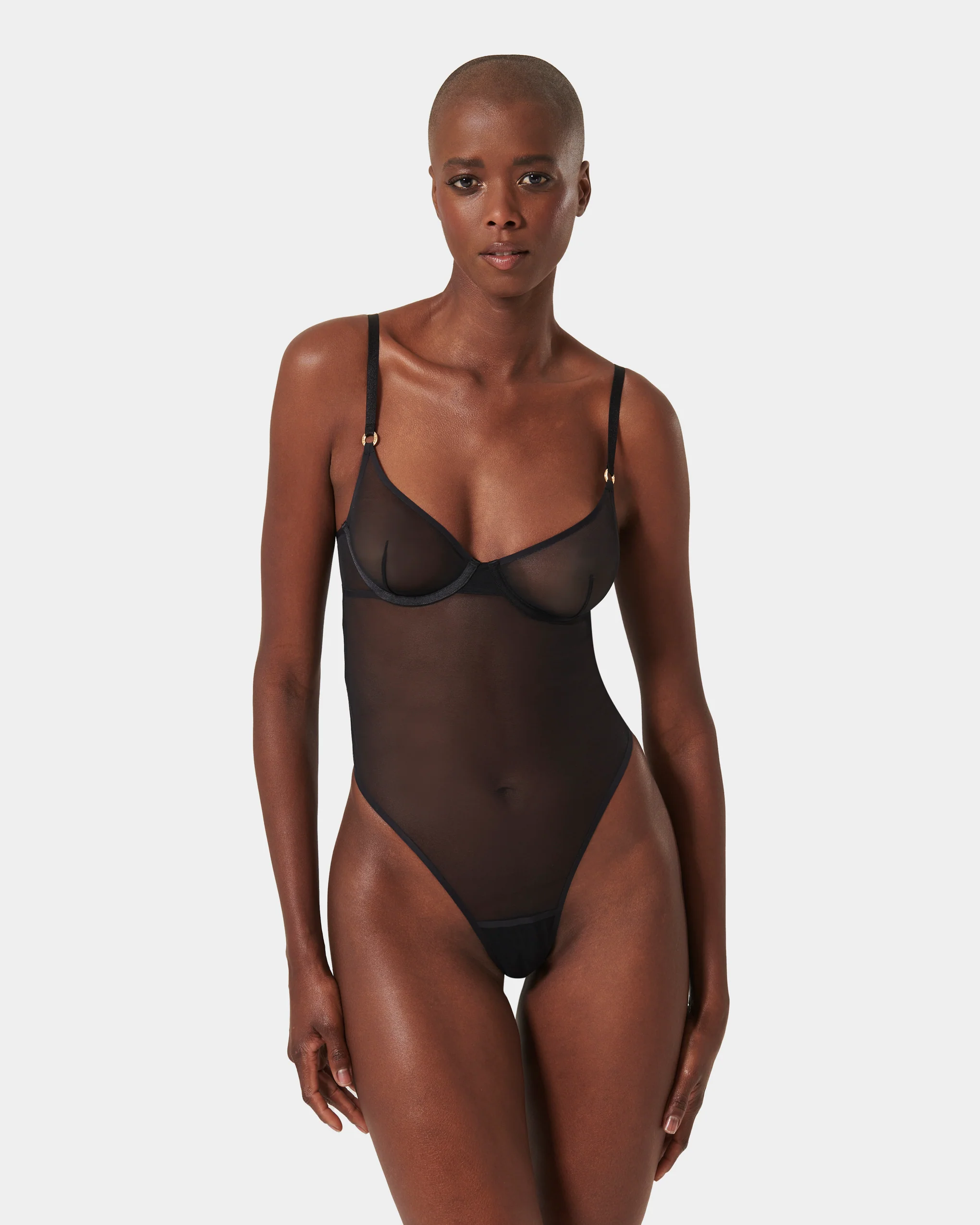 Naomi Wired Bodysuit Black