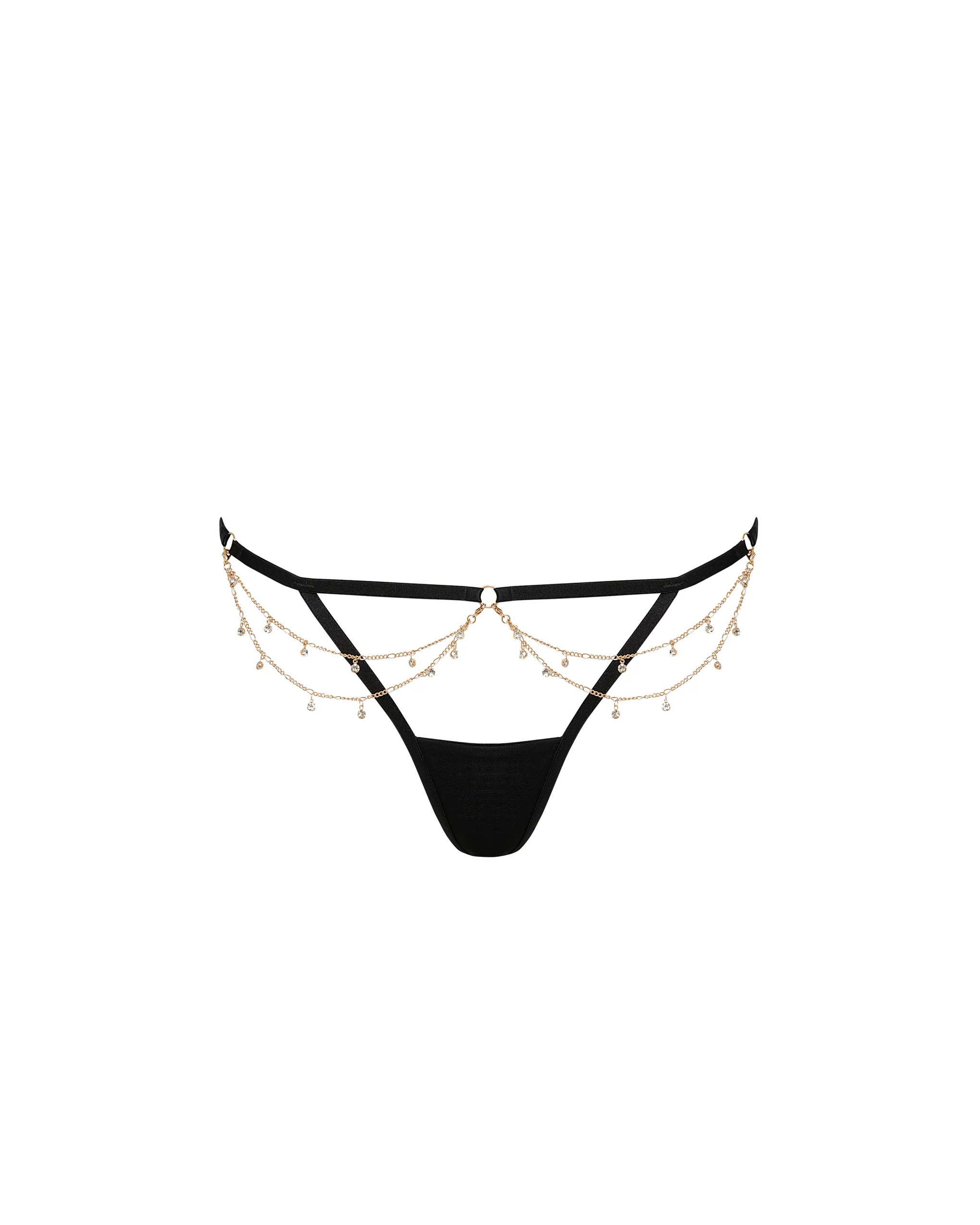 Petra Thong Black/Gold/Silver
