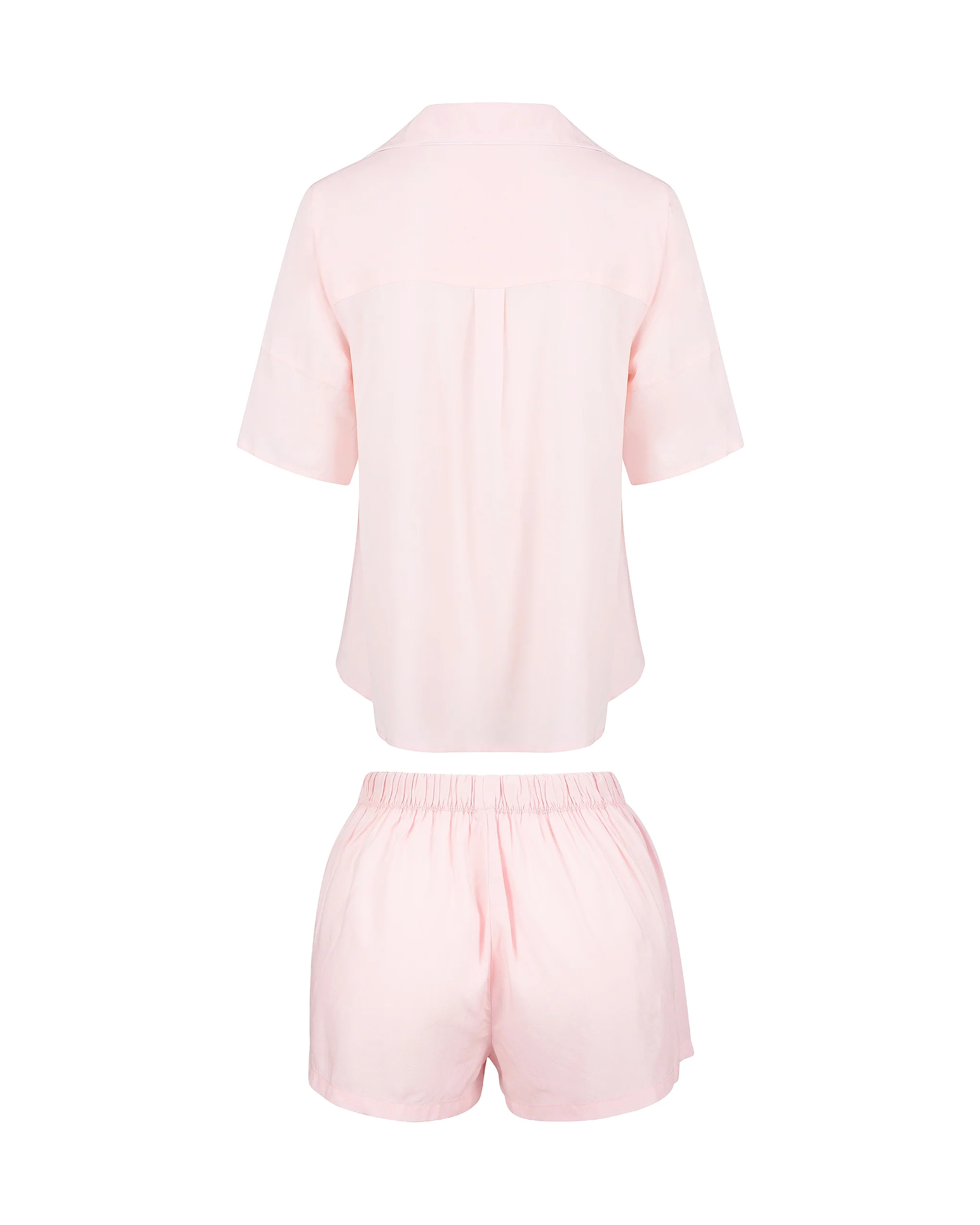 Marla Eco Viscose Short Pyjama Set Pale Pink
