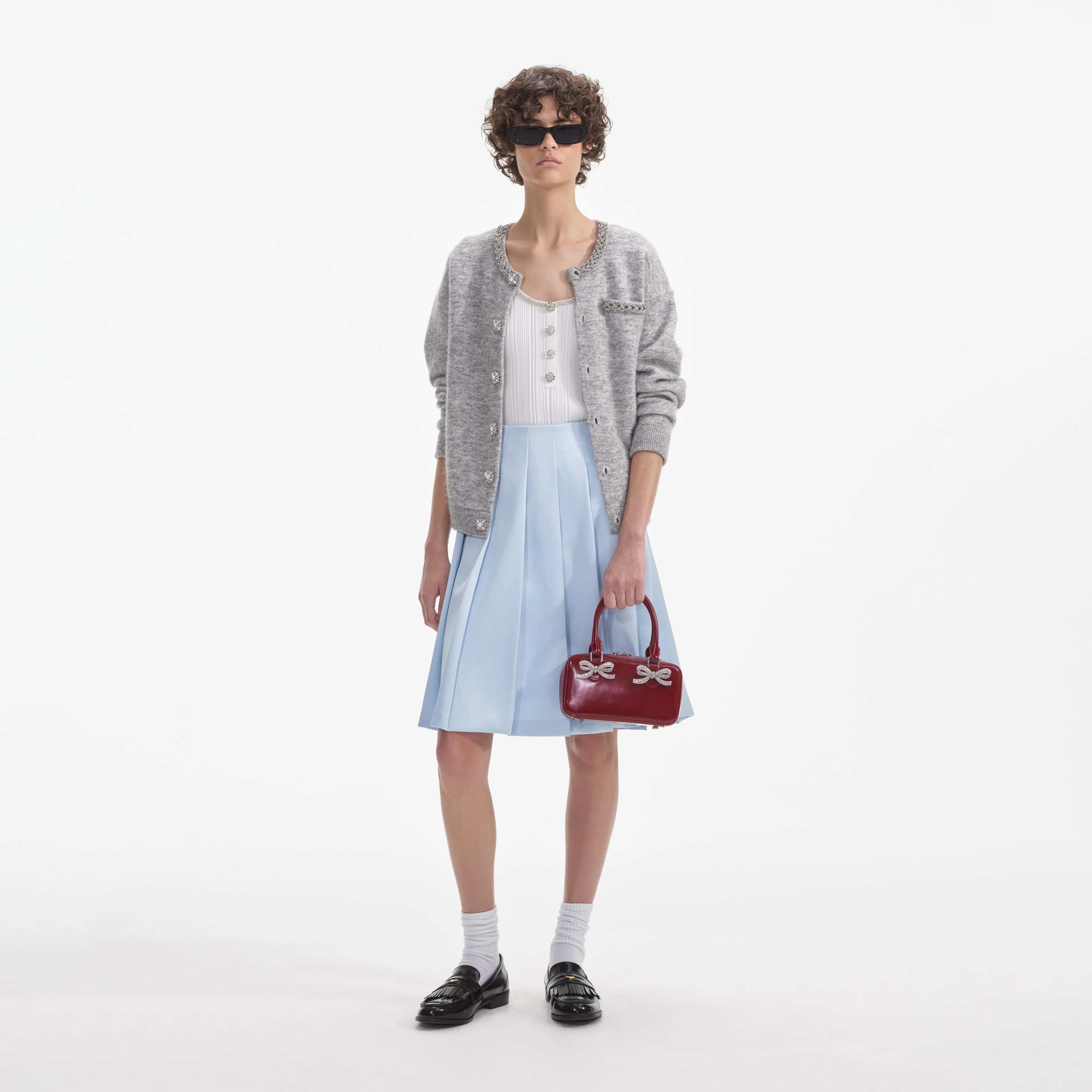 Grey Melange Cardigan