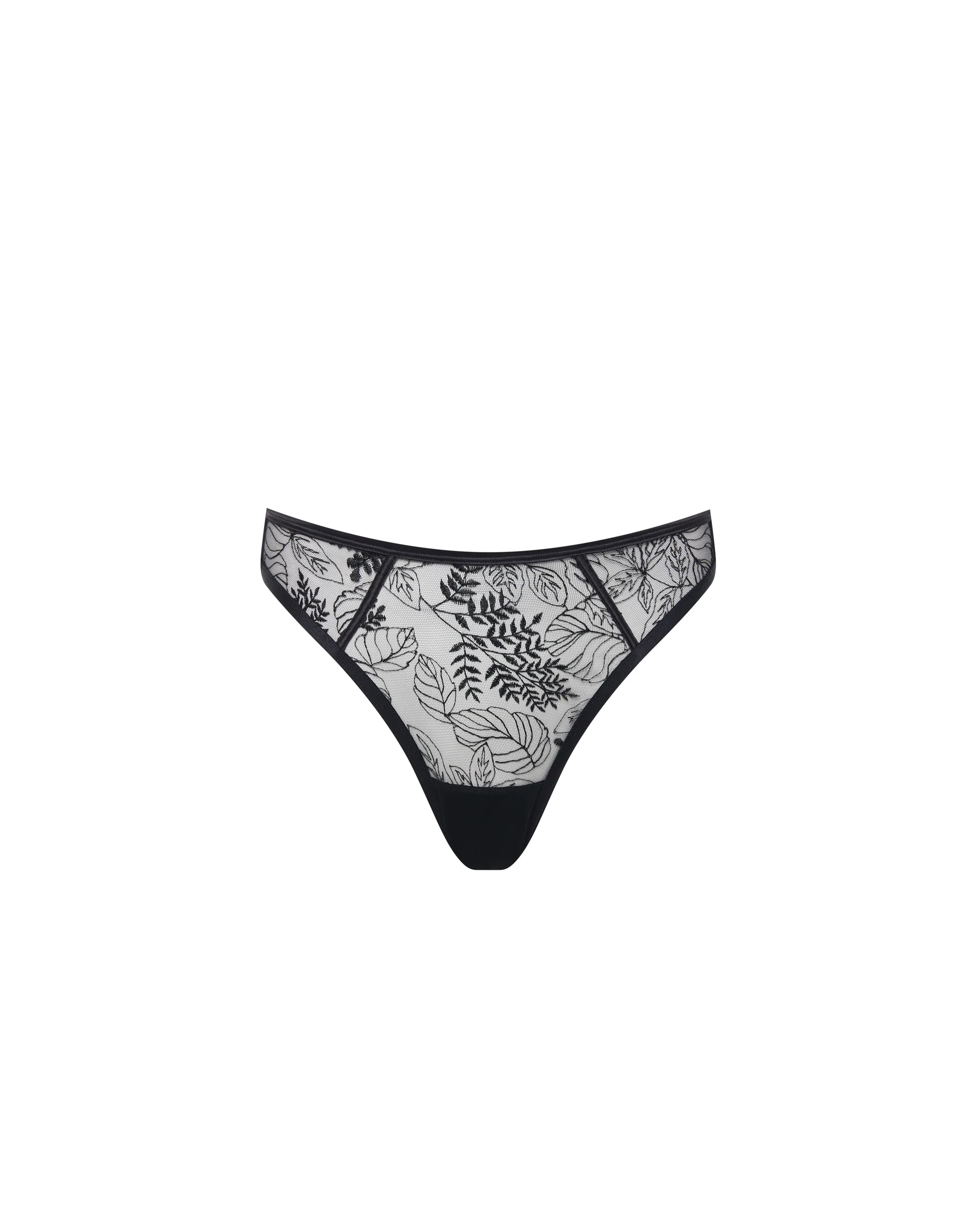 Seraphim High-Waist Thong Black