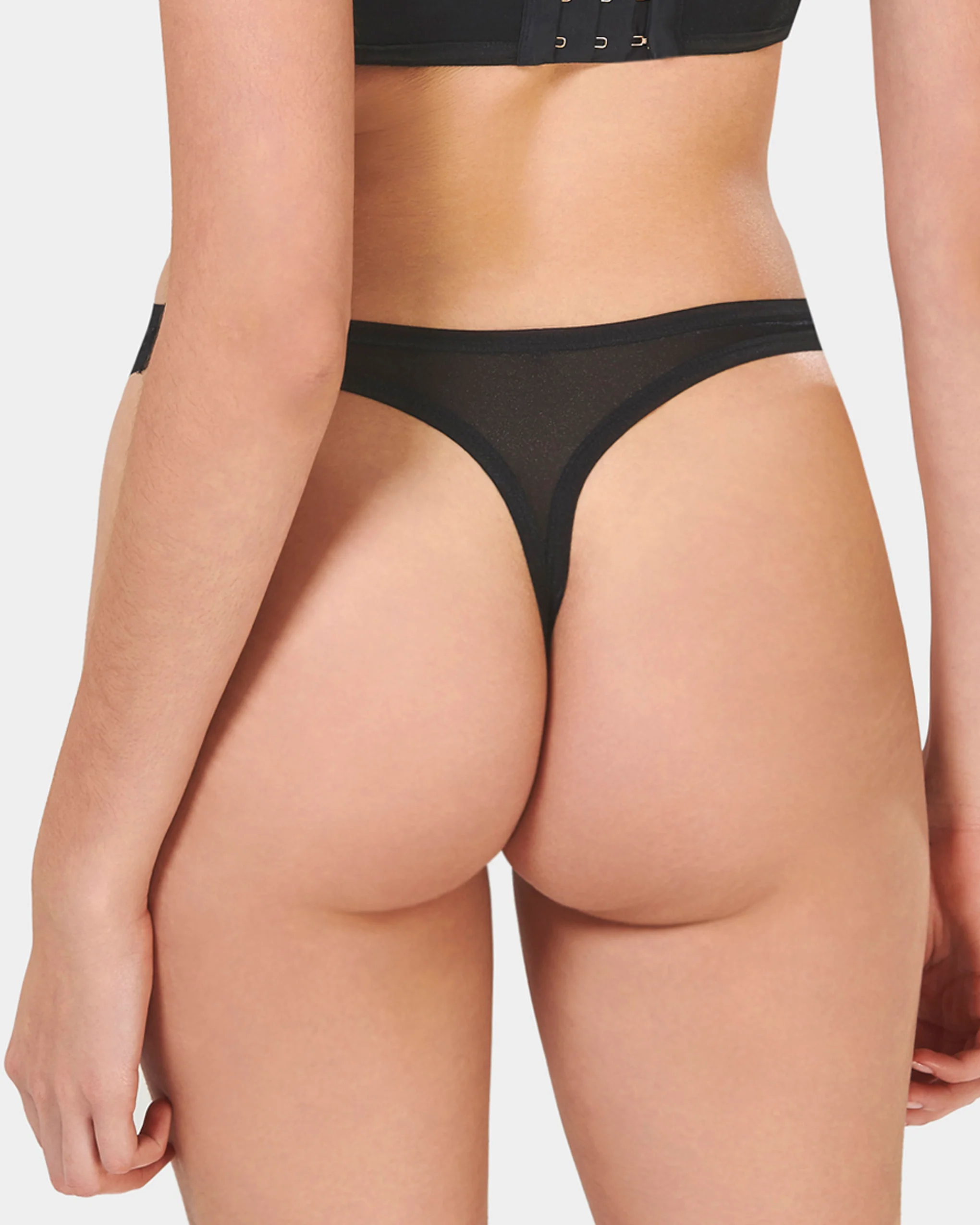 Thena High-Waist Thong Black