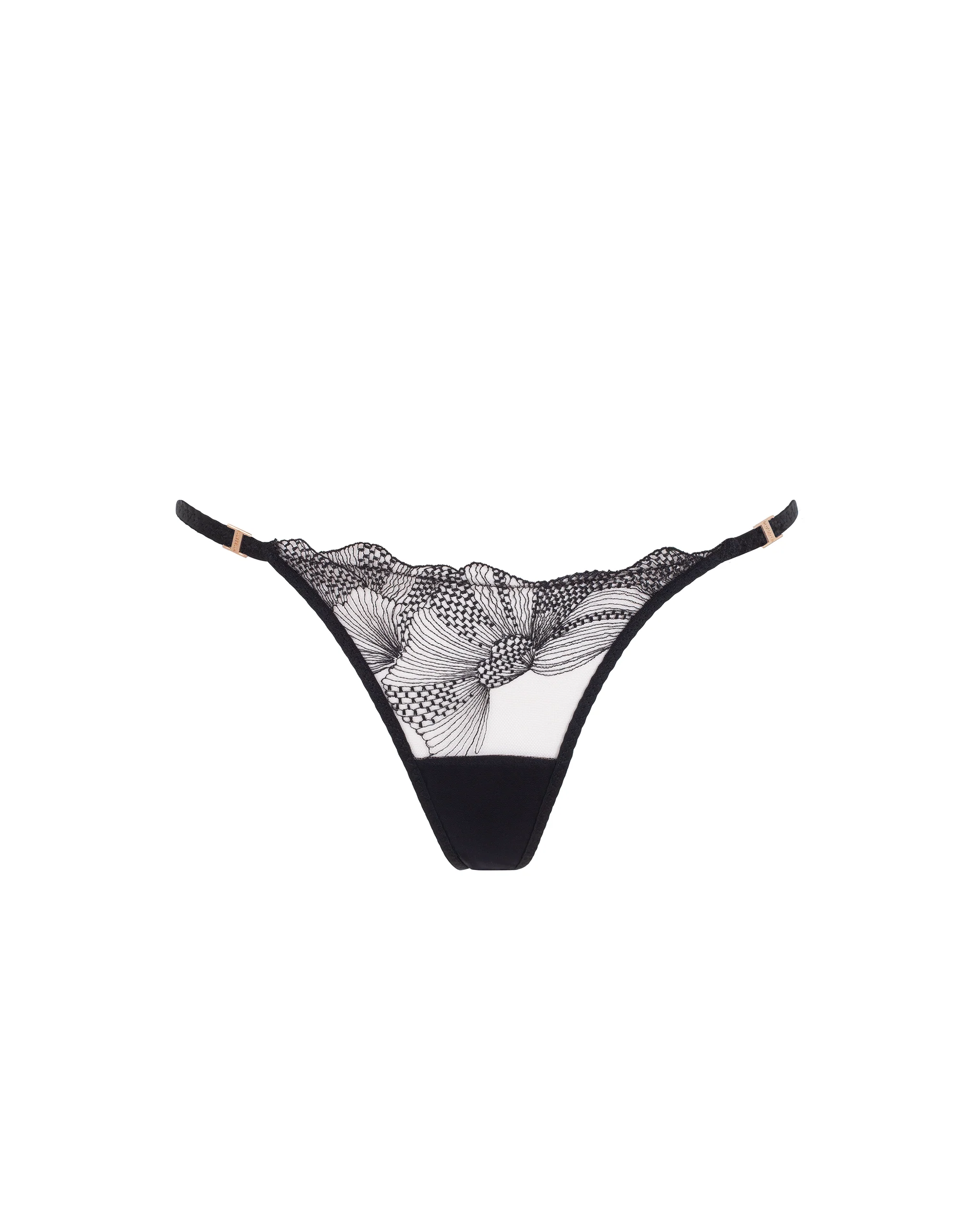 Adeline Thong Sheer/Black