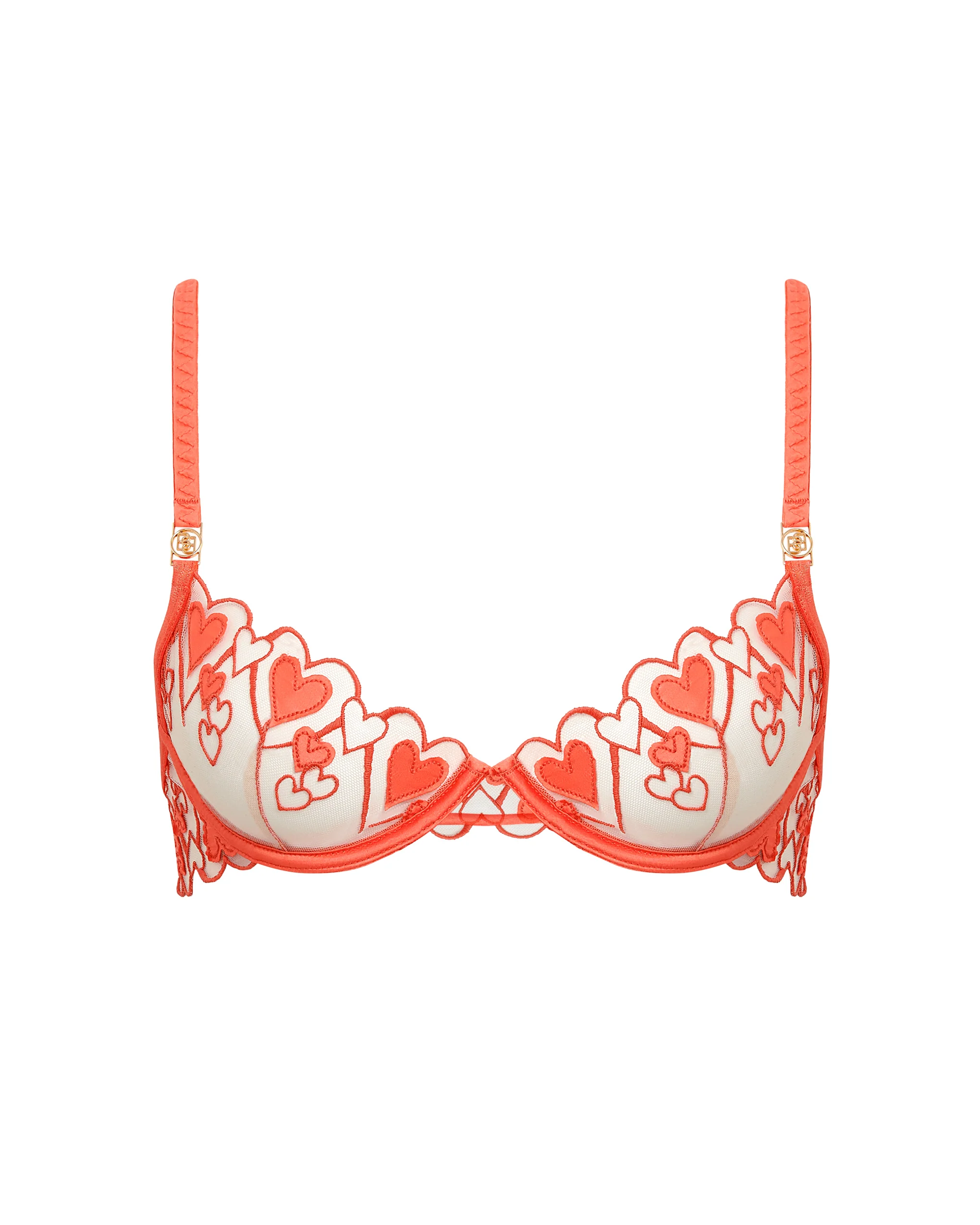 Harlow Wired Bra Hot Coral/Sheer