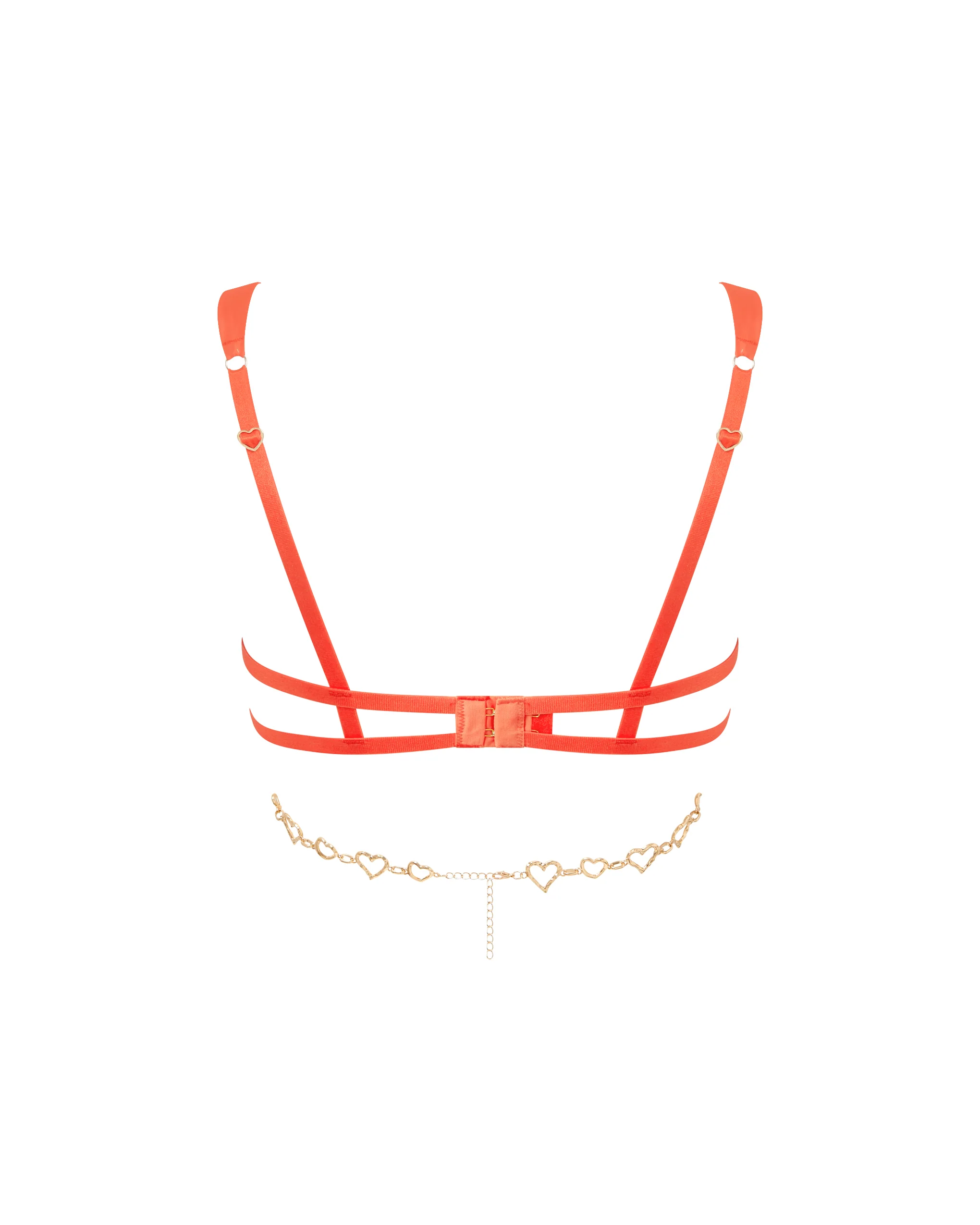 Phoenix Open Wired Bra Hot Coral/Gold