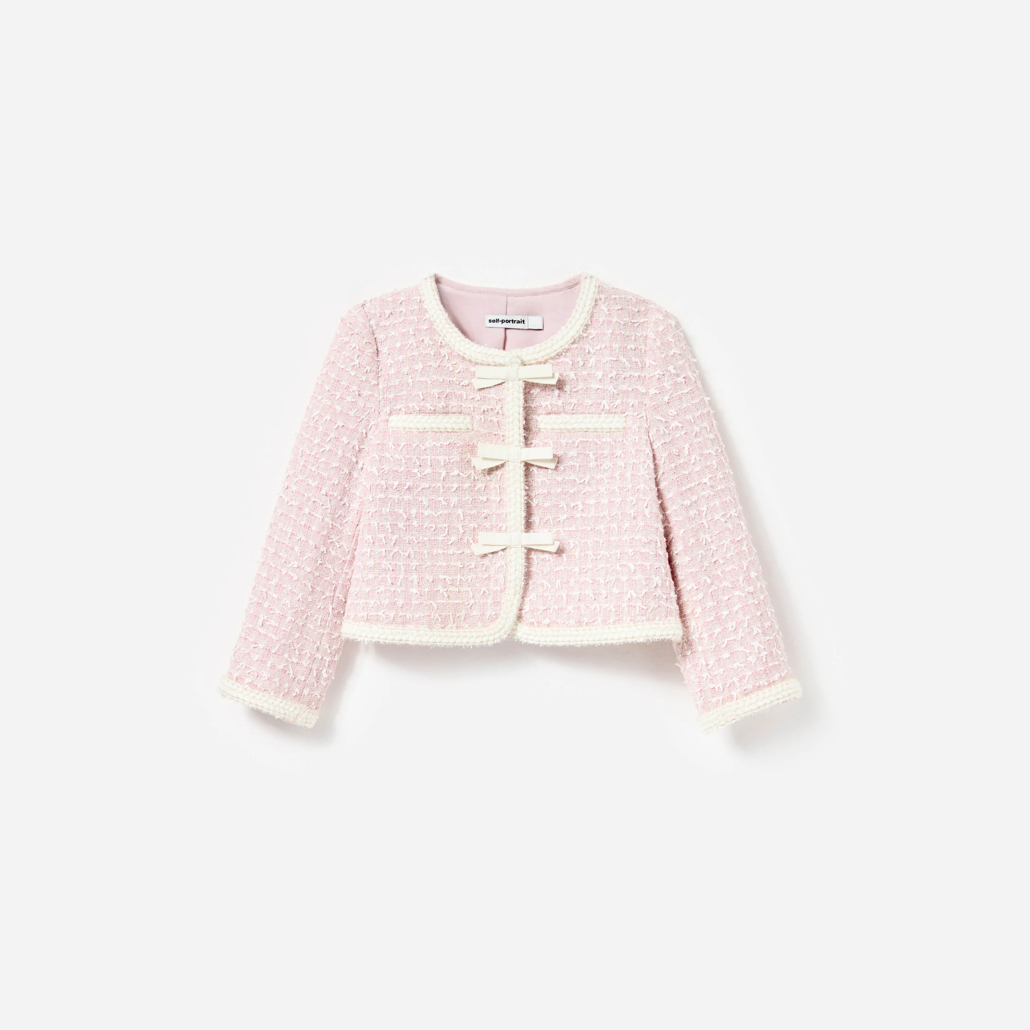 Pink Bow Boucle Jacket