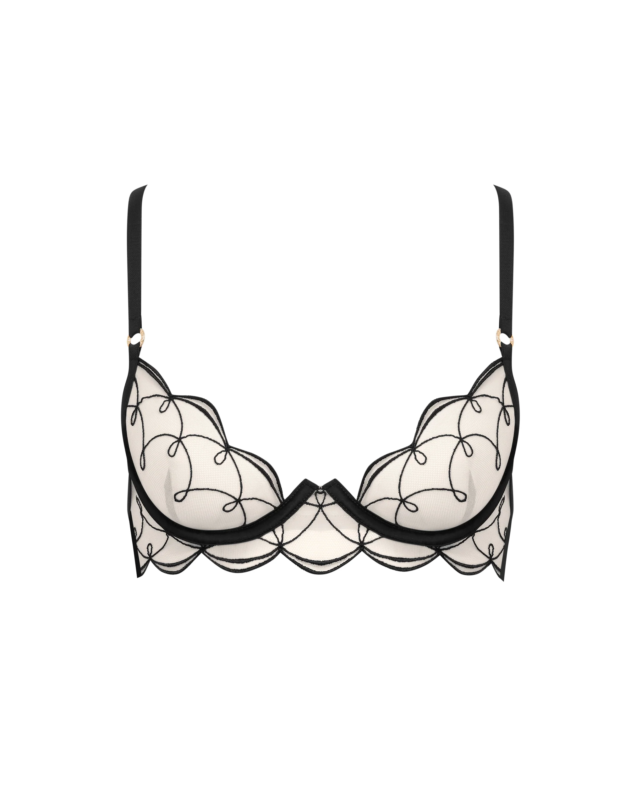 Marceline Wired Bra Black/Sheer