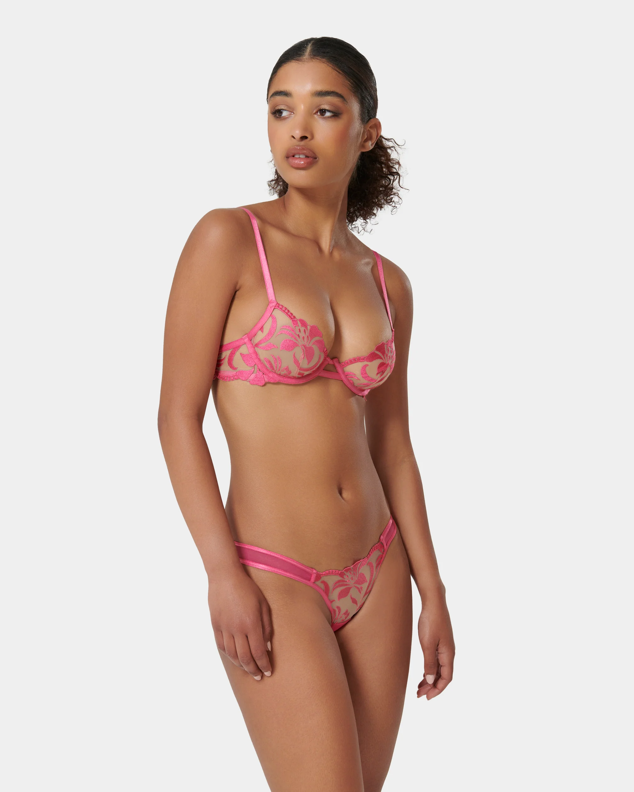 Leonora Brief Fuchsia Pink/Sheer
