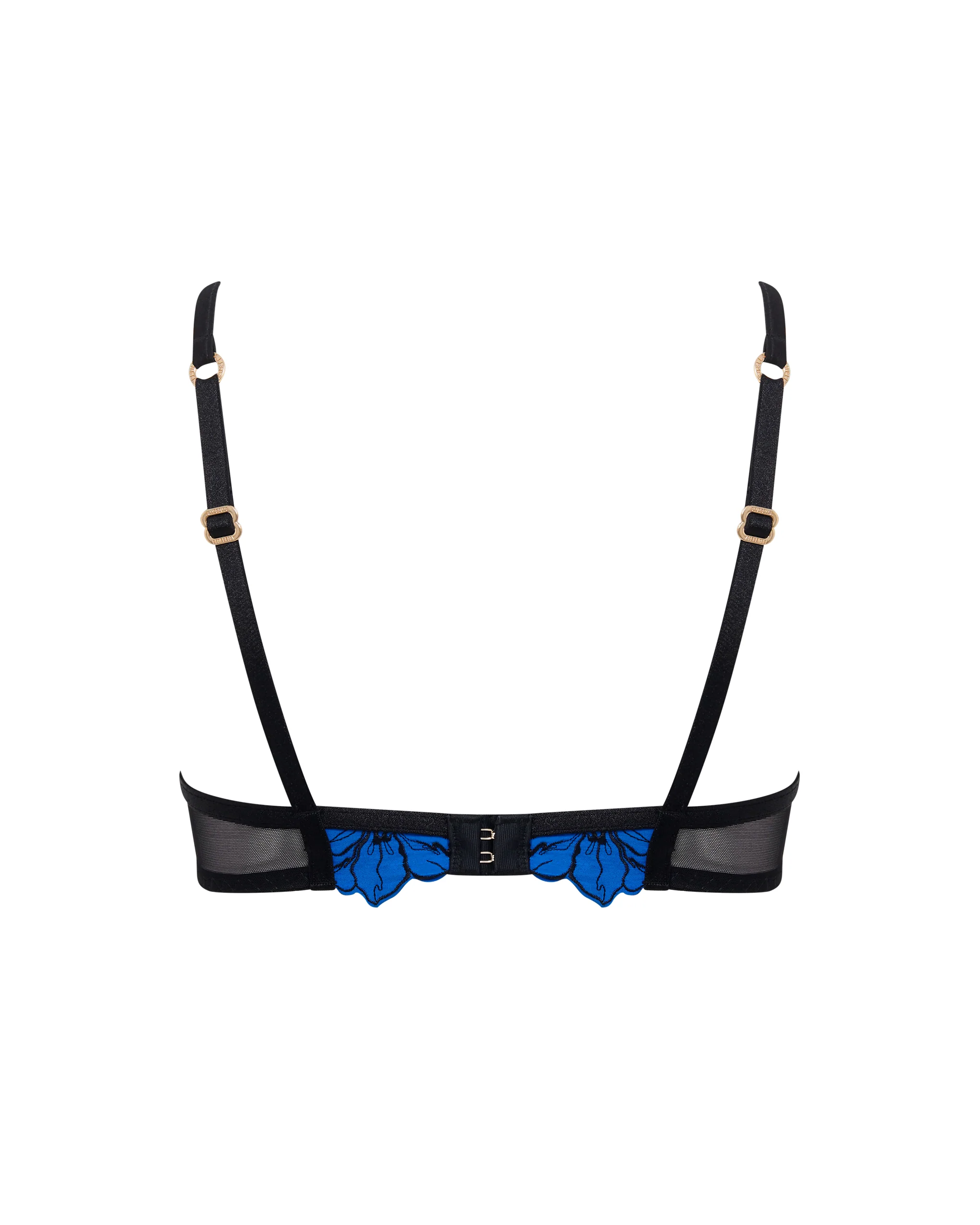 Sorento Floral Embroidered Bra Blue