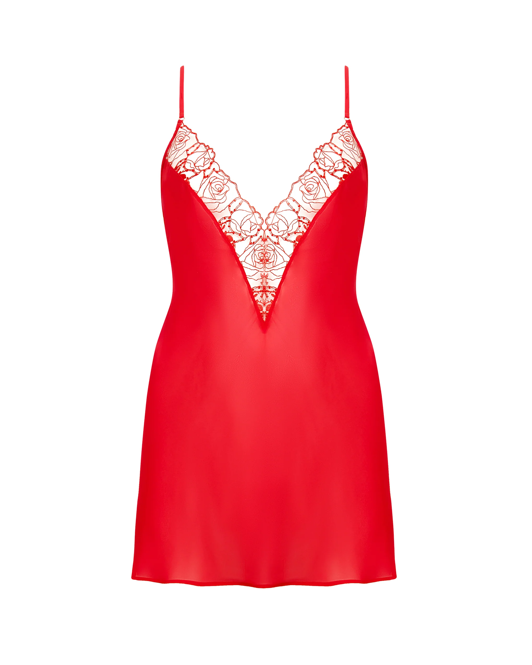Rosalie Short Chemise Red