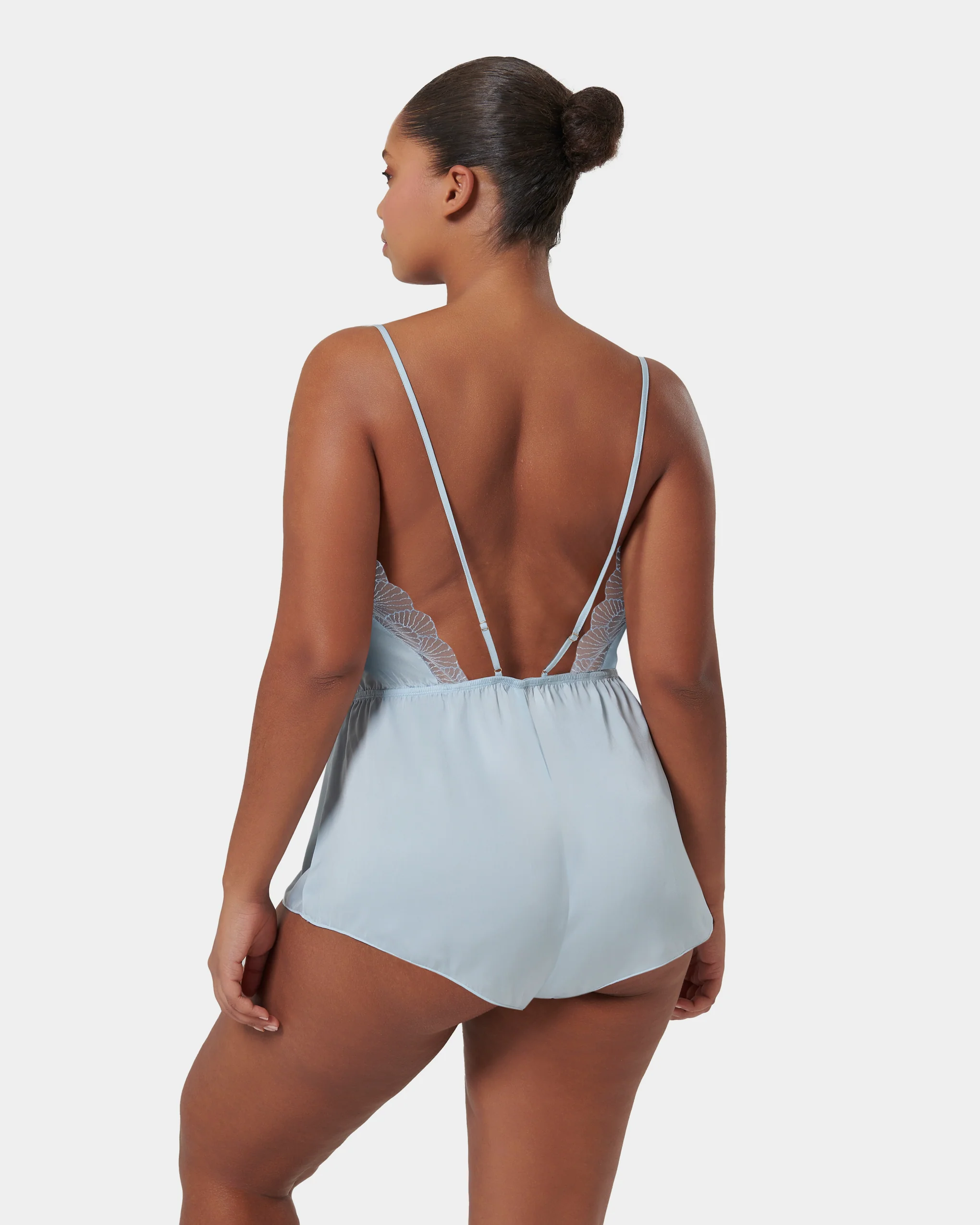 Vermont Luxury Satin Teddy Ice Water Blue