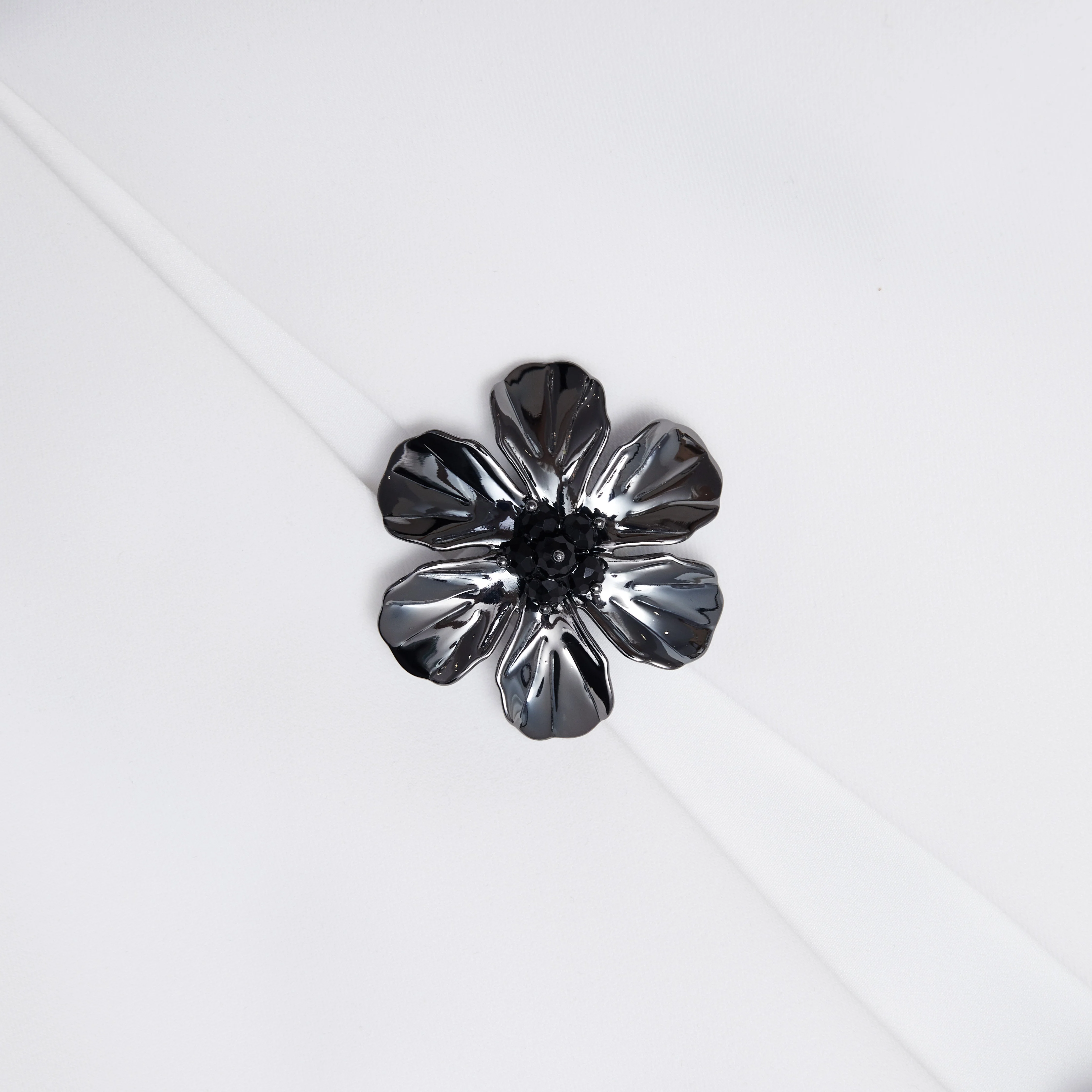 White Crepe Playsuit