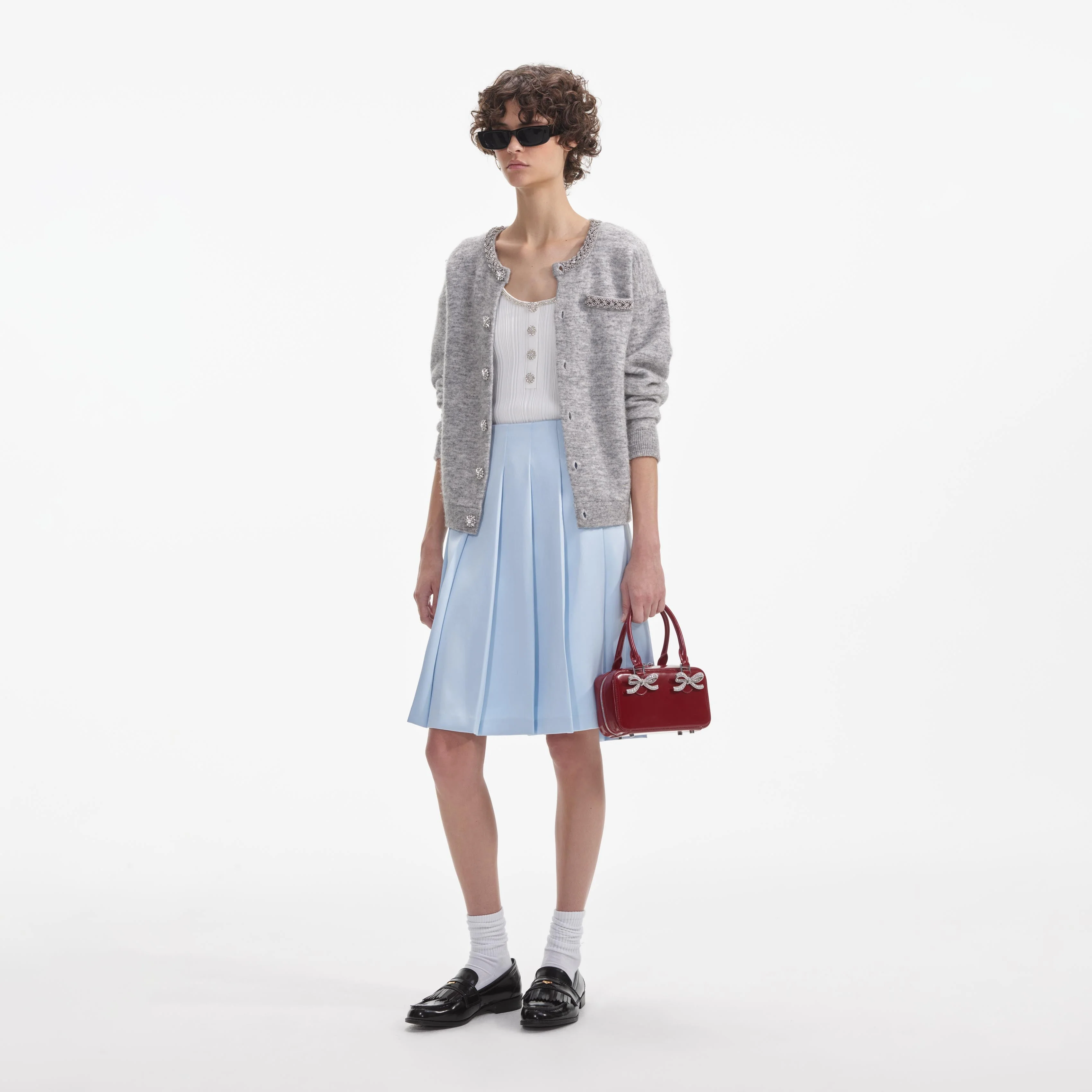 Grey Melange Cardigan