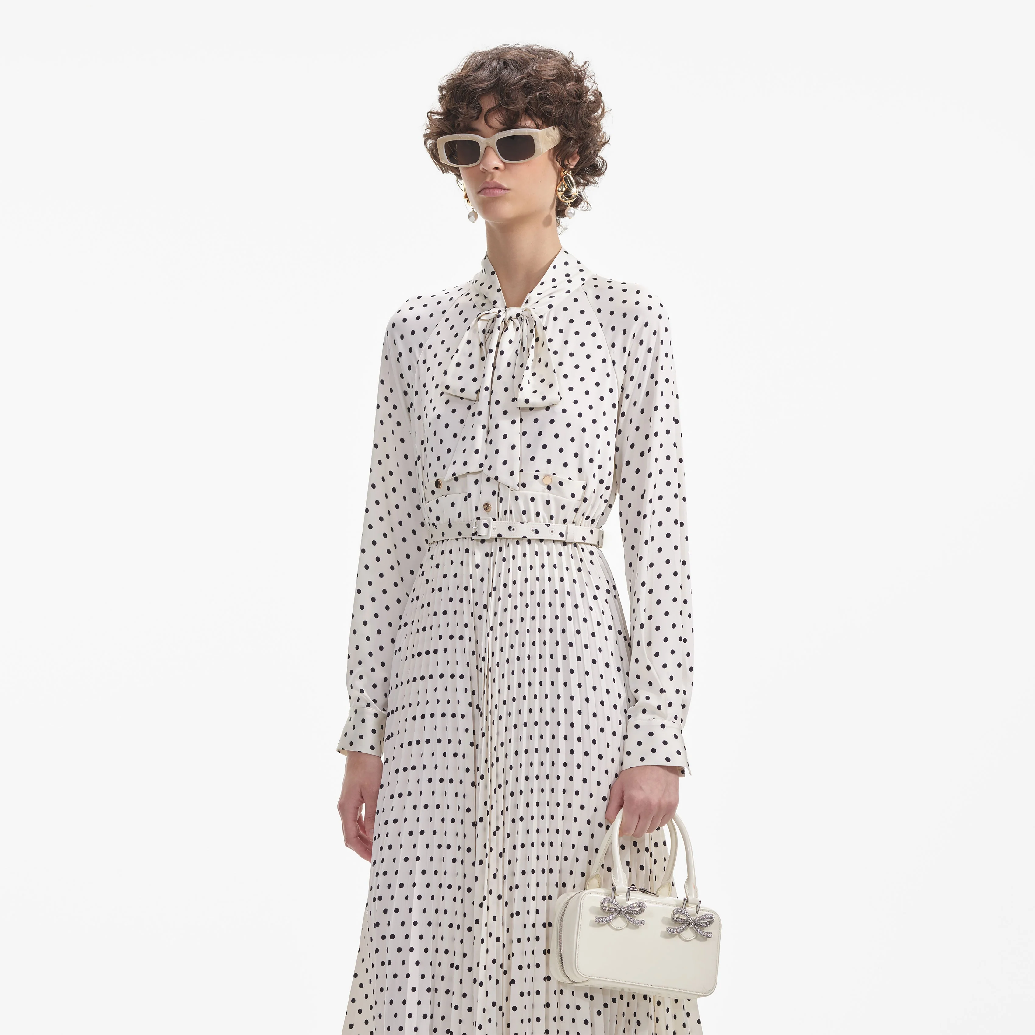 Gold Faux Pearl Drop Earrings