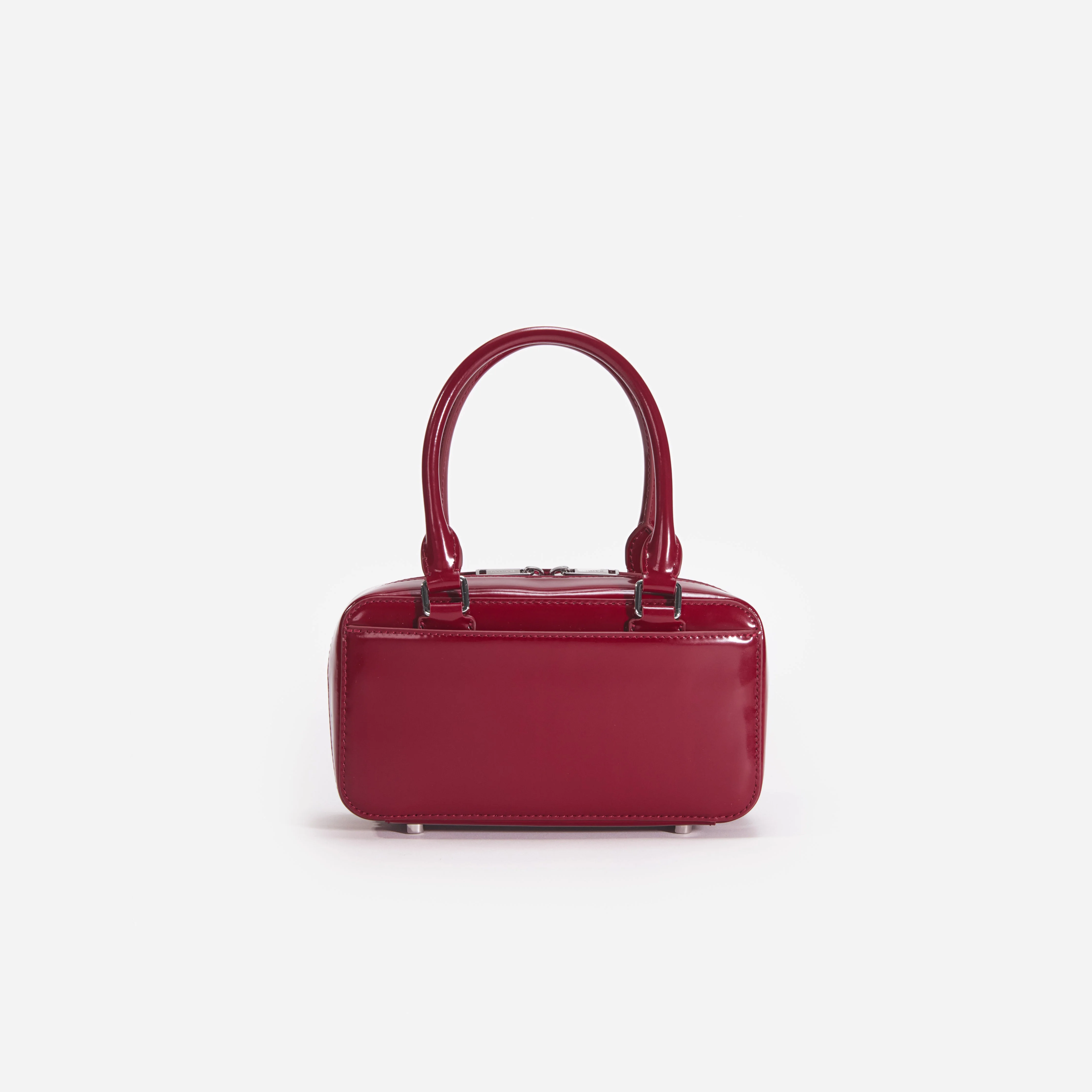 Burgundy Leather Mini Tote Bag