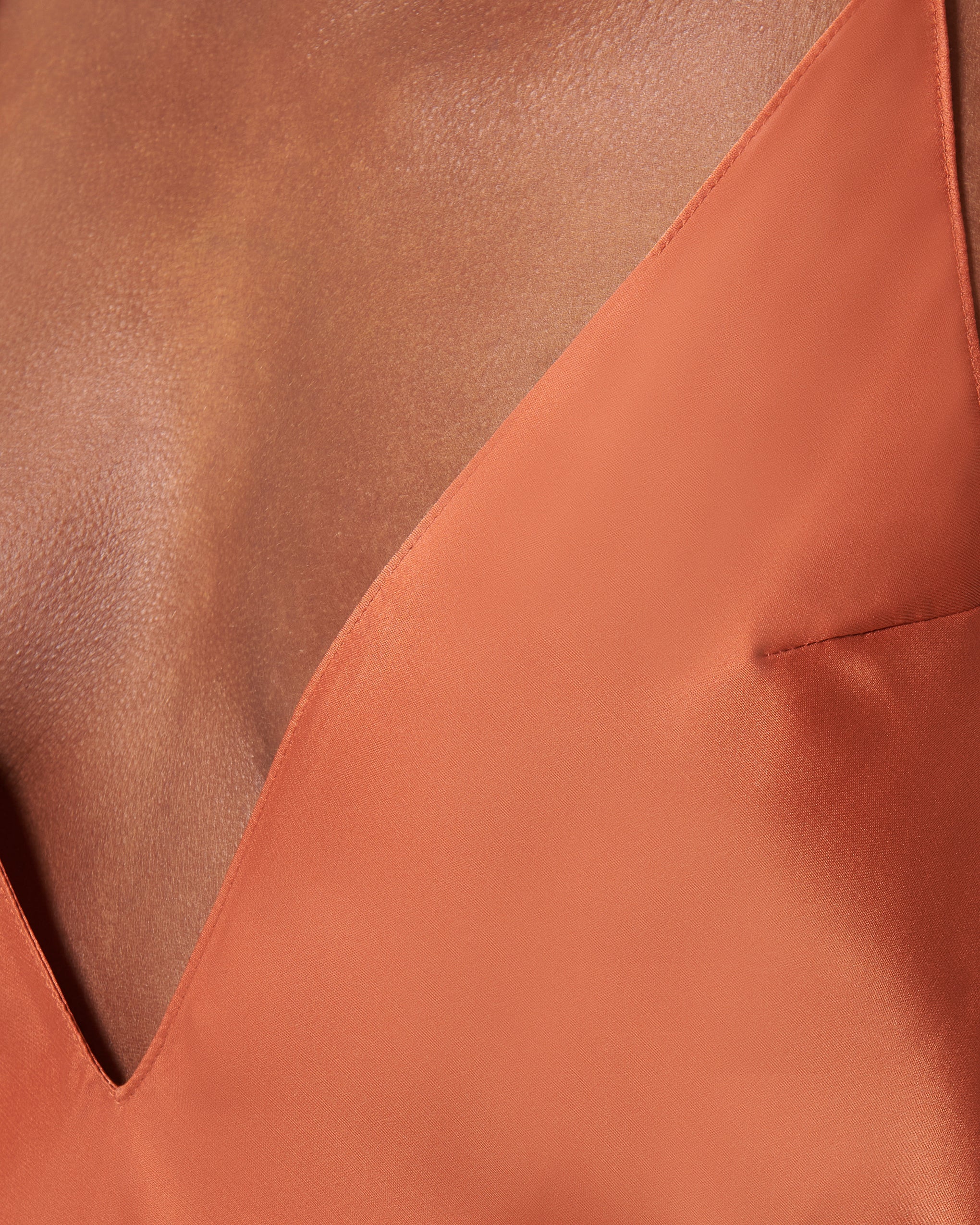 Clea Satin Chemise Baked Clay