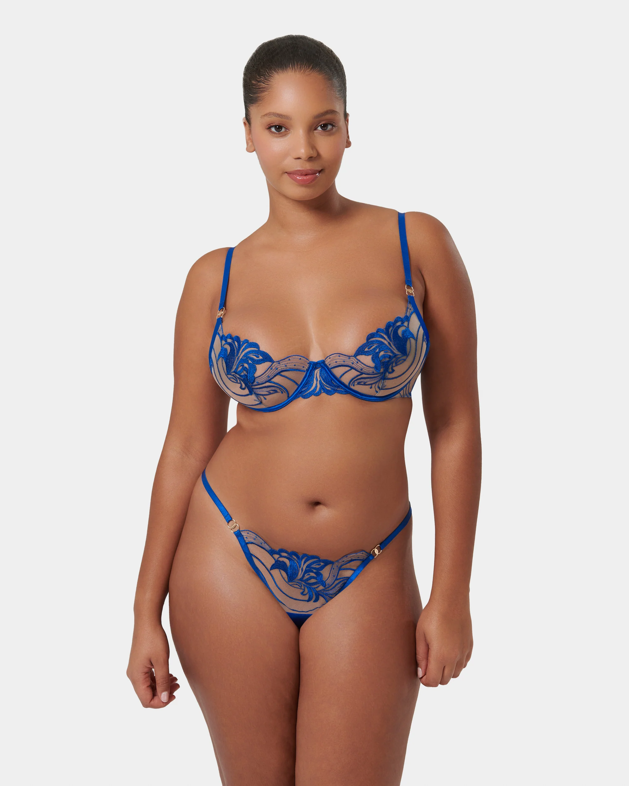 Monique Wired Bra Egyptian Blue/Sheer