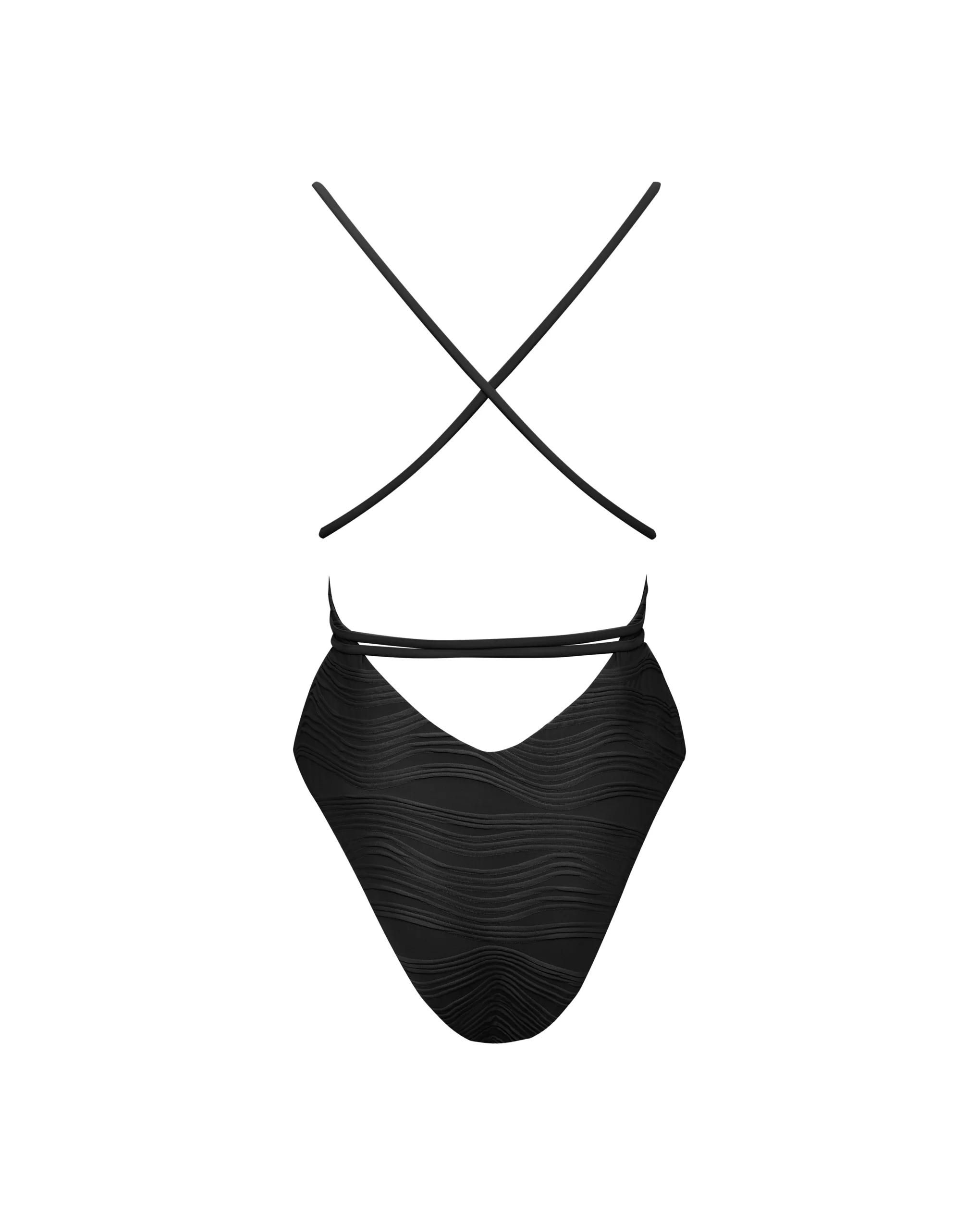 Orta Multi-Way Plunge Swimsuit Black