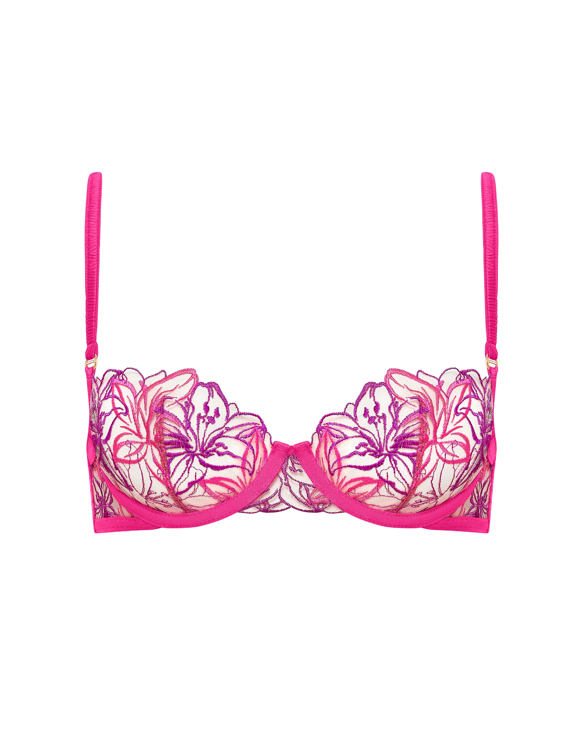 Lilly Bra Fuchsia Pink/Bright Violet/Sheer