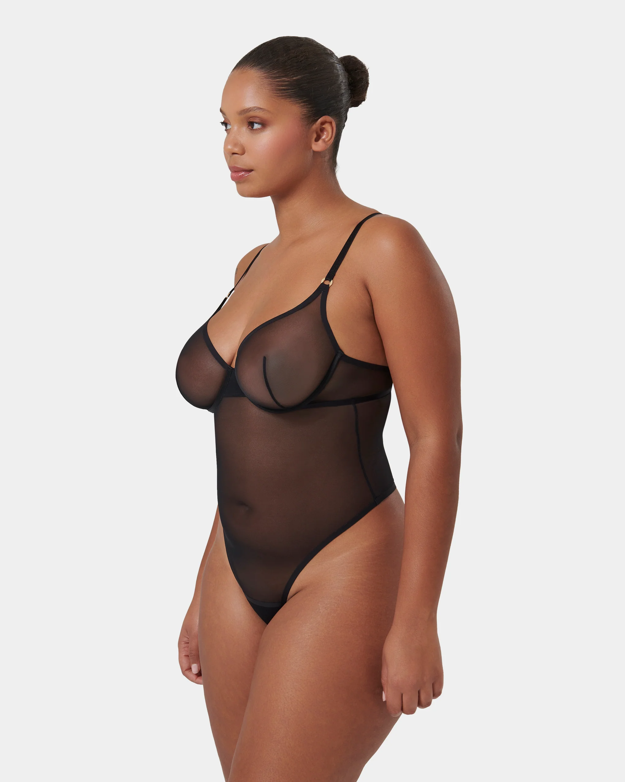 Naomi Wired Bodysuit Black