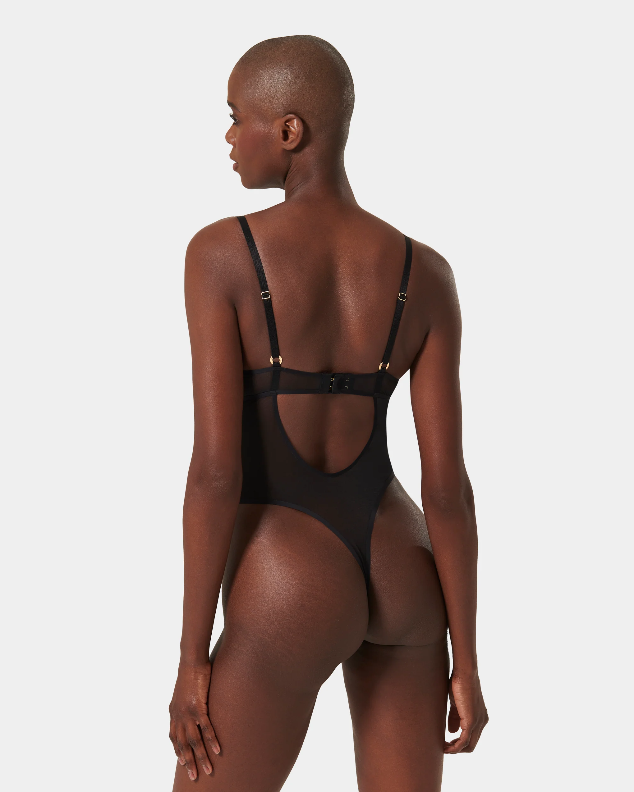 Naomi Wired Bodysuit Black