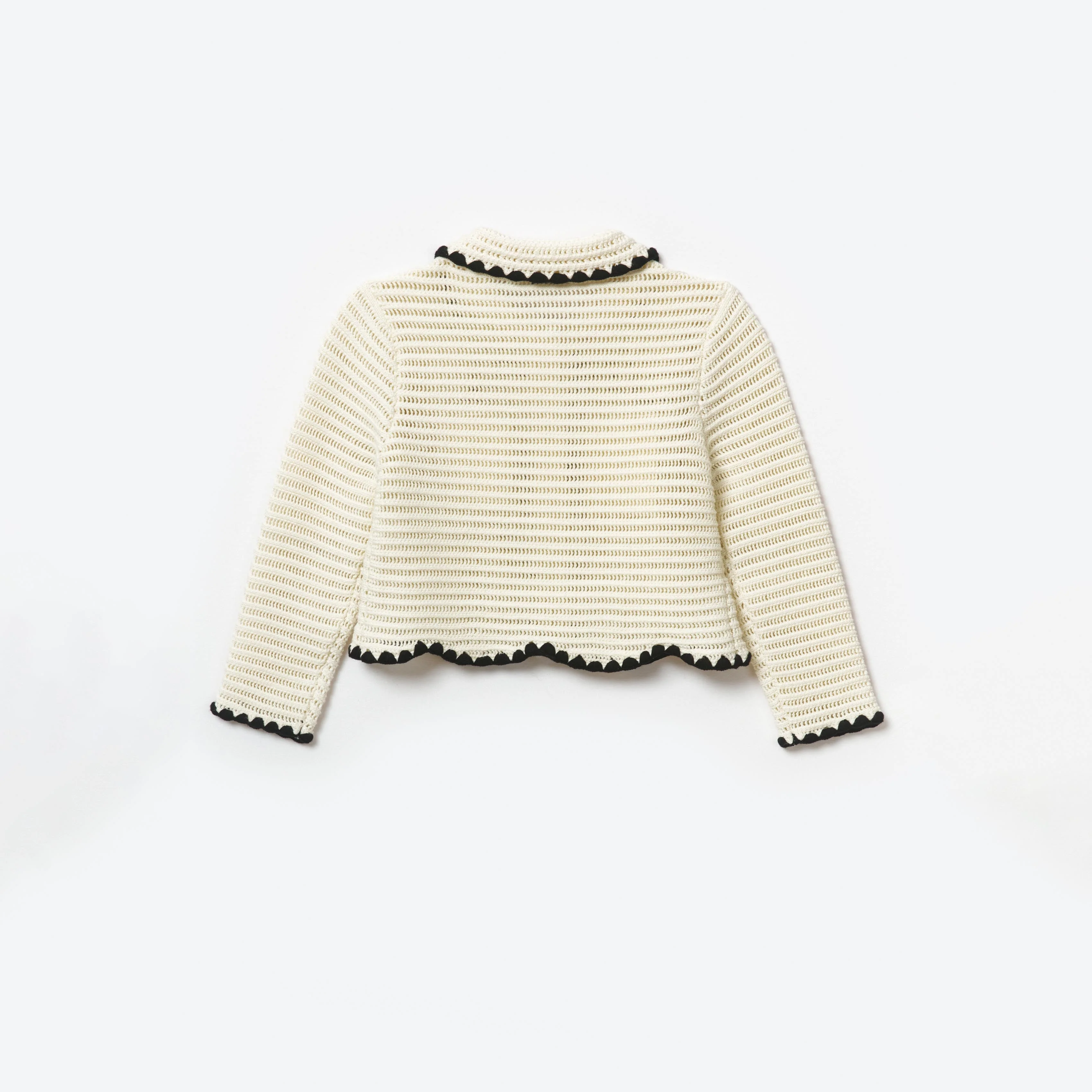 Cream Crochet Cardigan