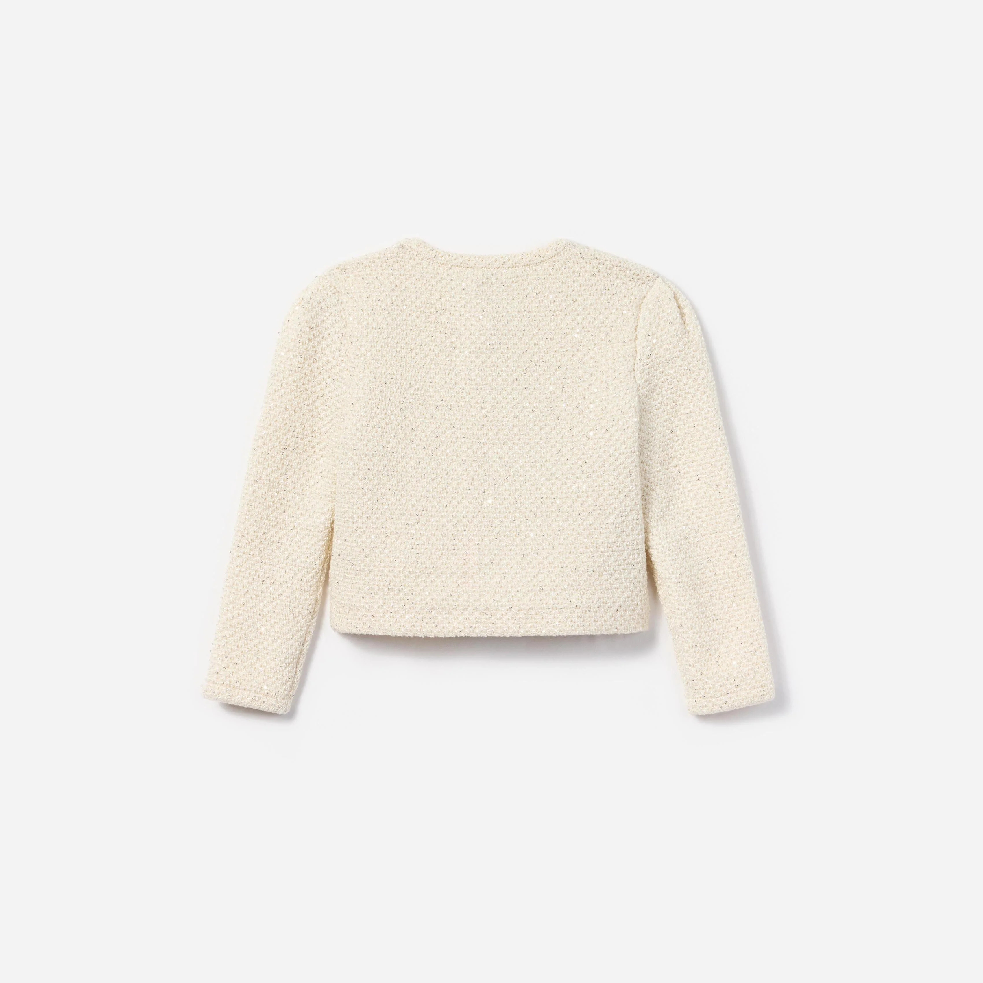 Cream Sequin Cardigan