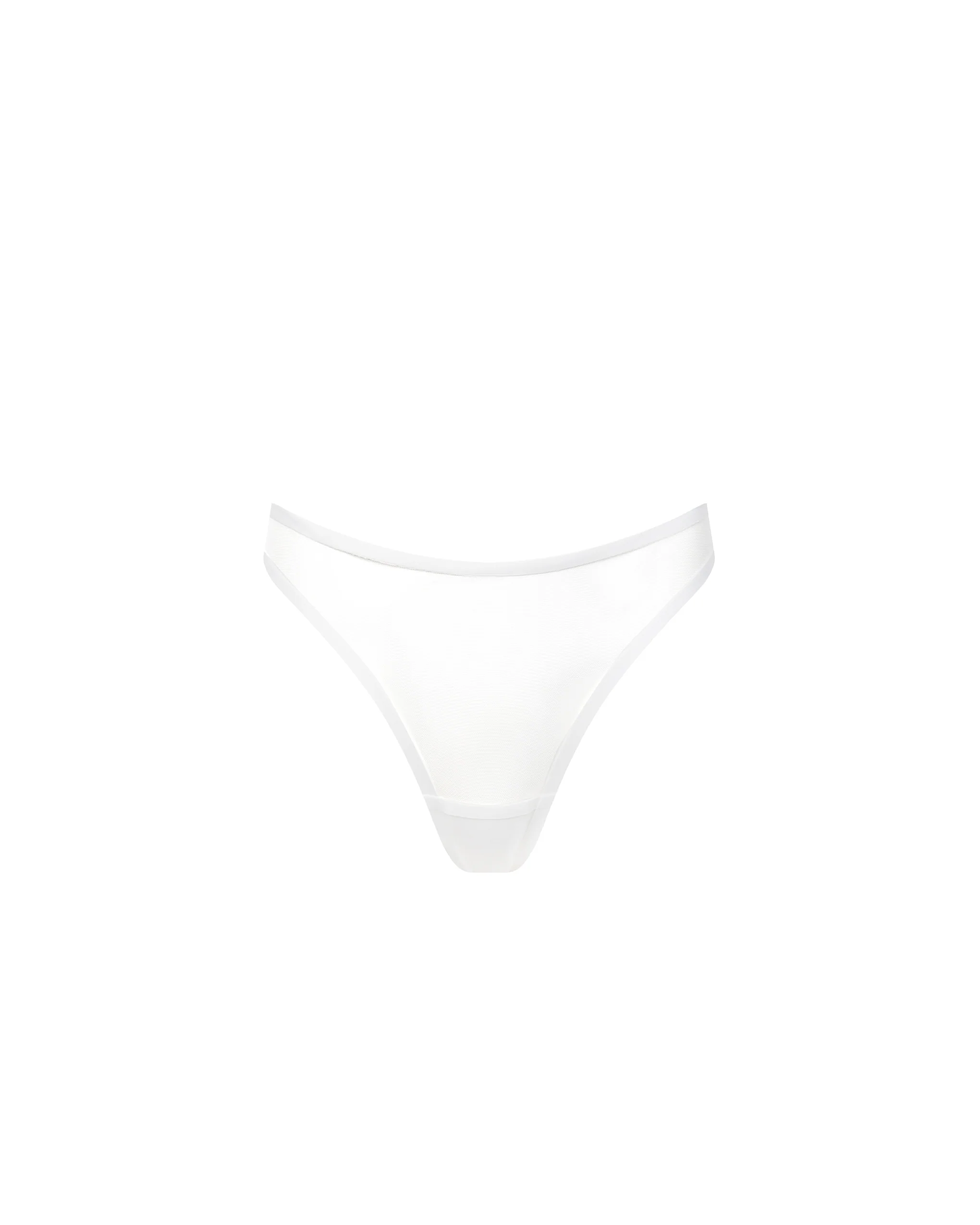 Naomi High-Waist Thong White