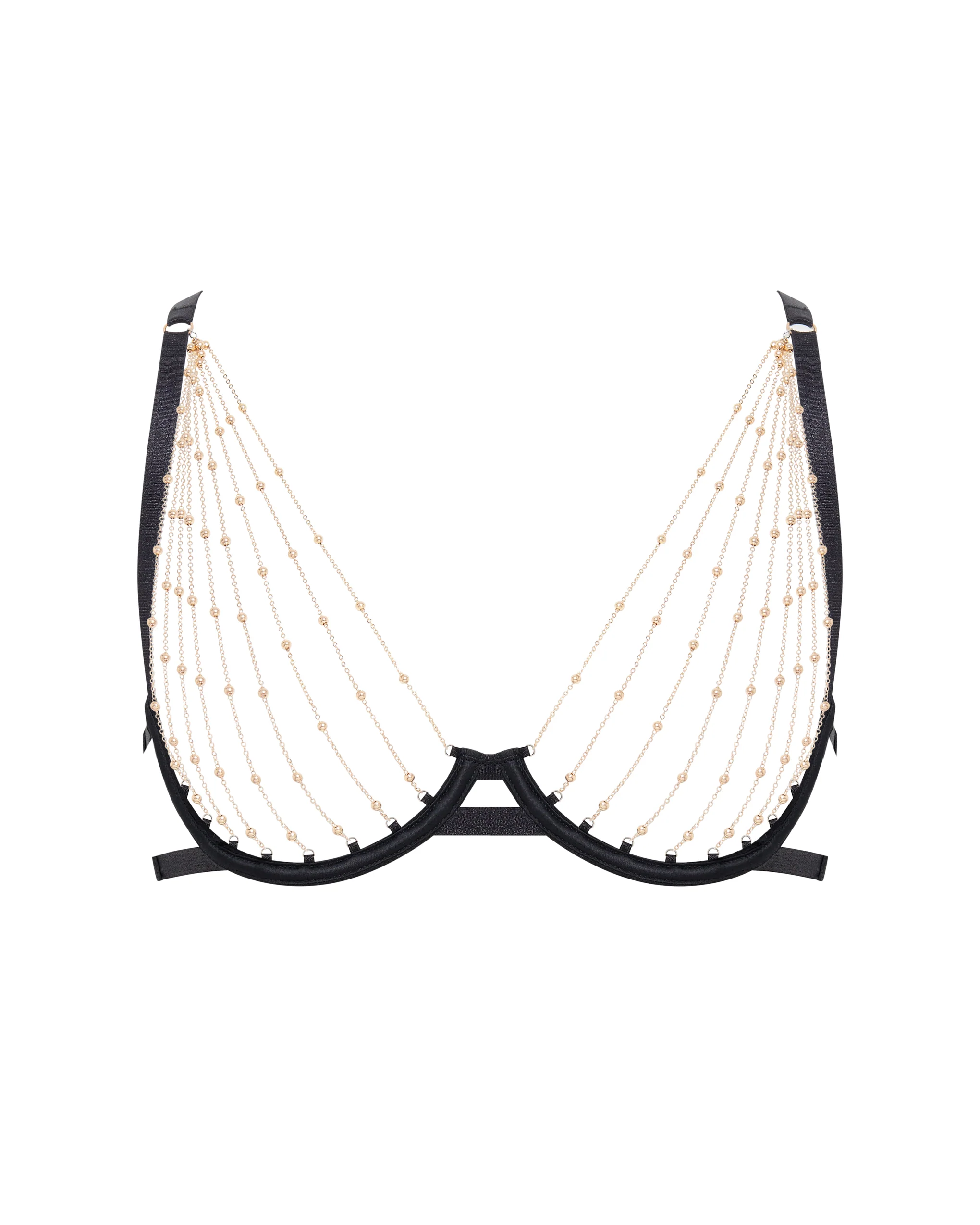 Frida Open Wired Bra Black/Gold