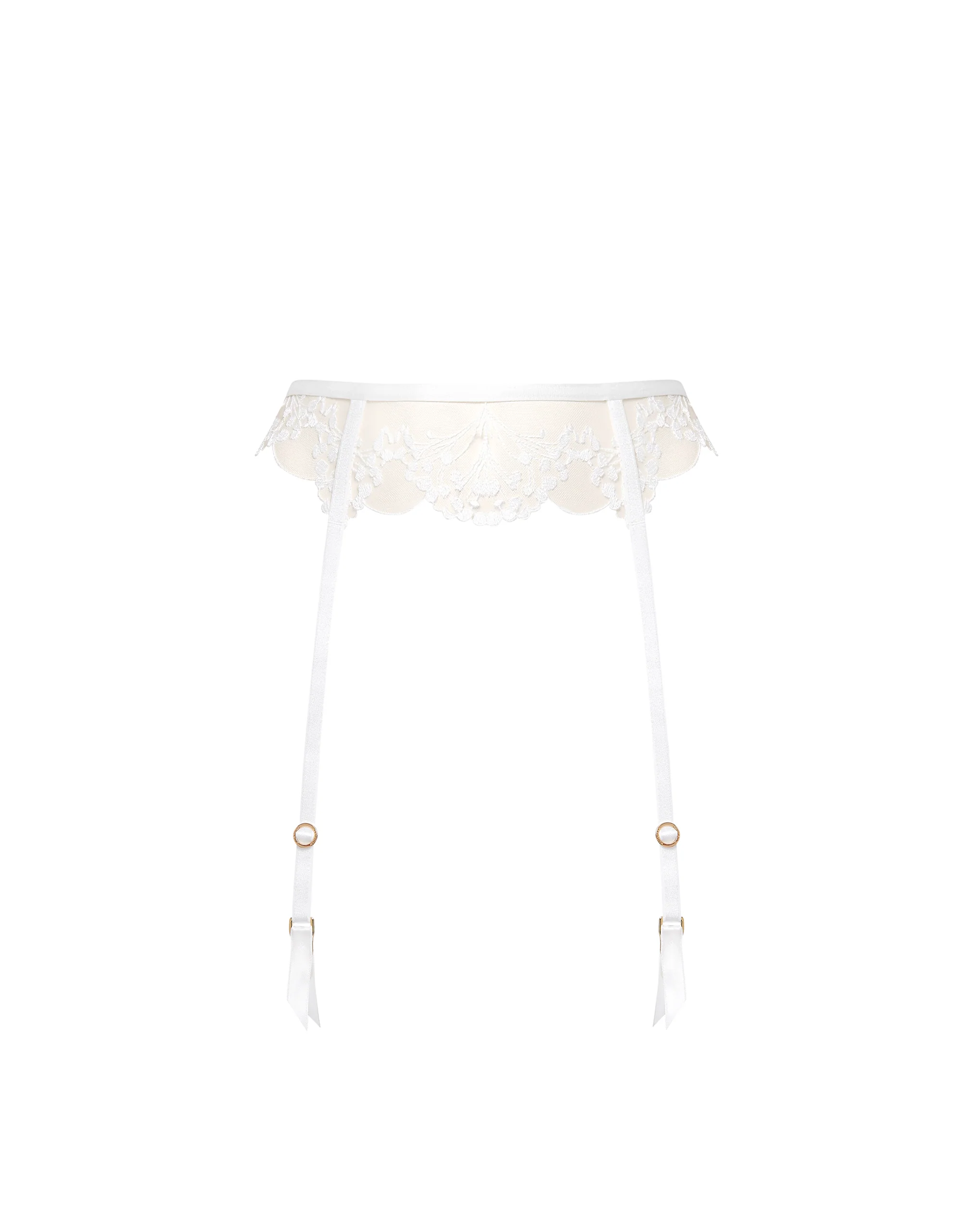 Marisa Suspender White/Sheer